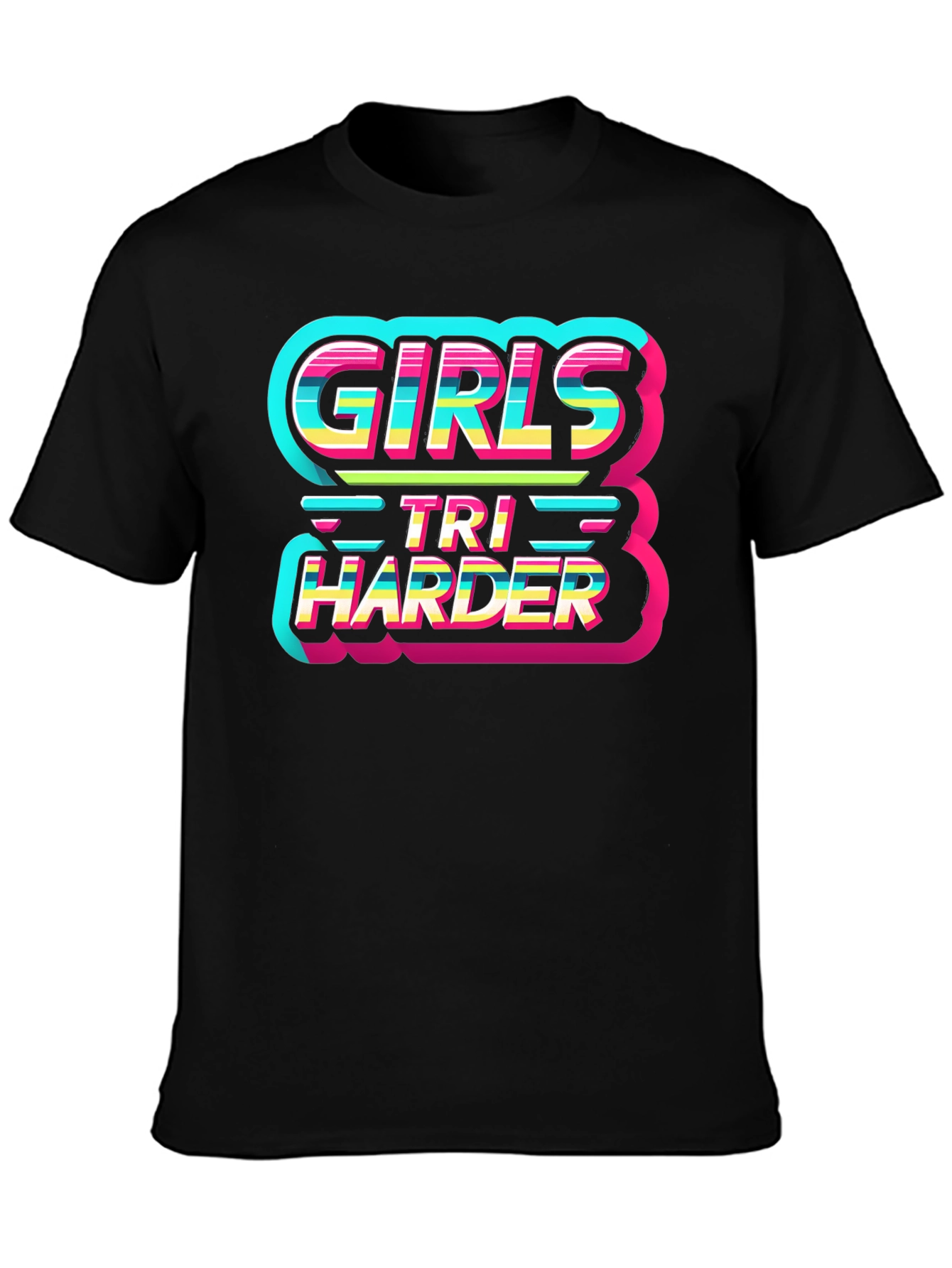 Girls Tri Harder Graphic Tee