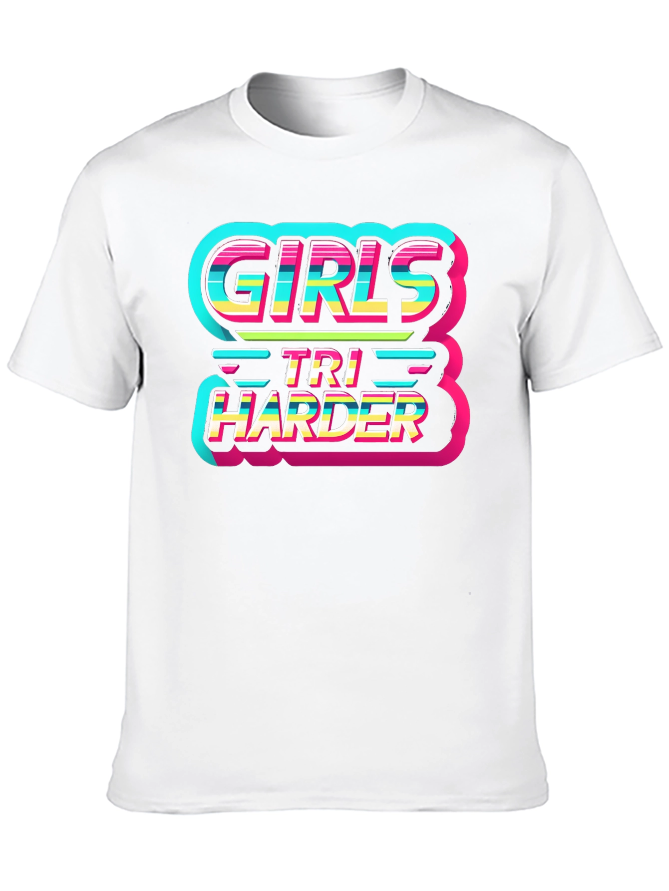 Girls Tri Harder Graphic Tee