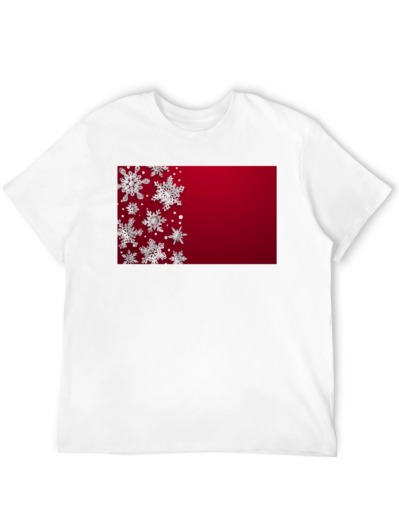 Snowflake Pattern Holiday T-Shirt
