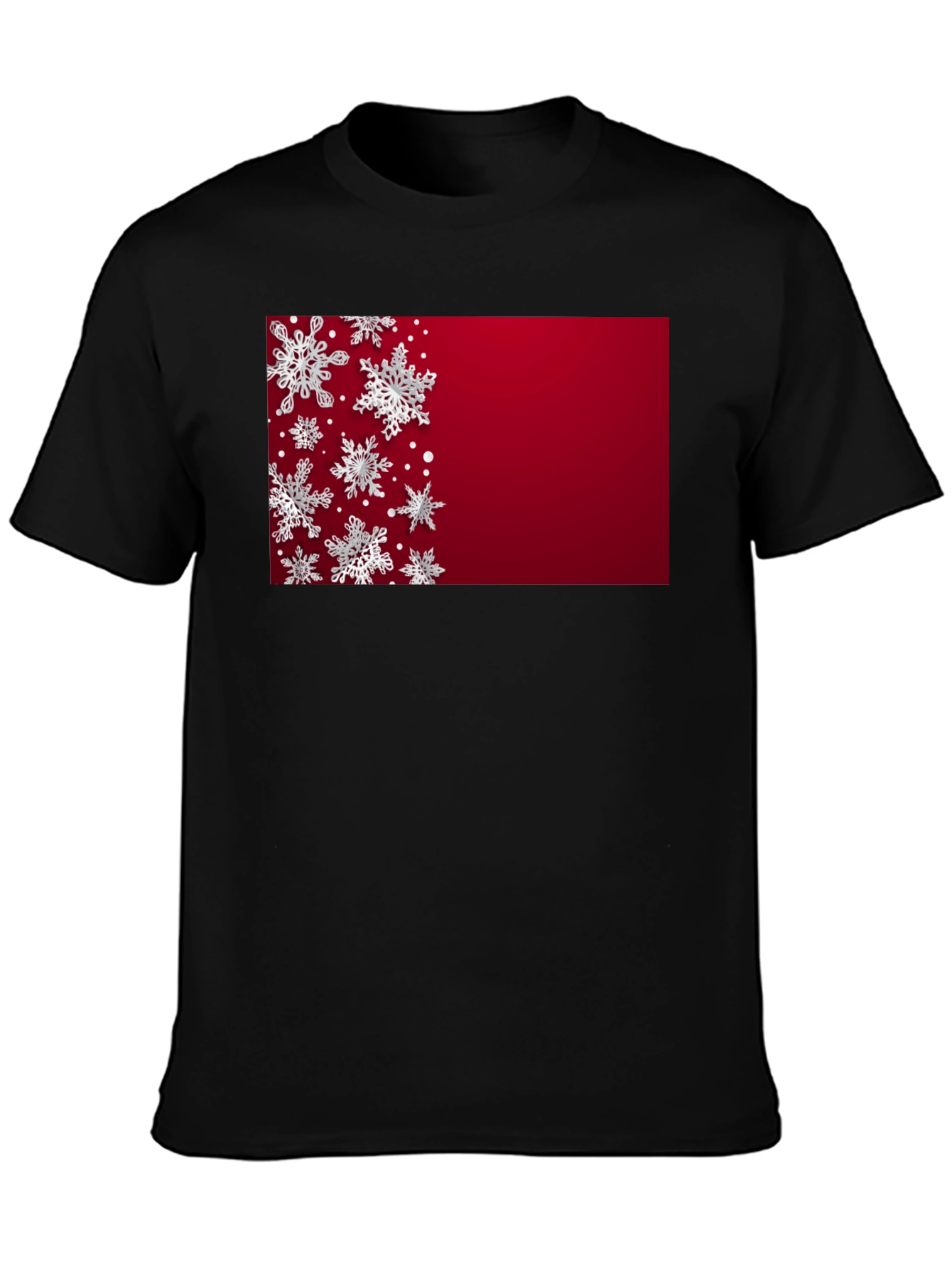 Snowflake Pattern Holiday T-Shirt