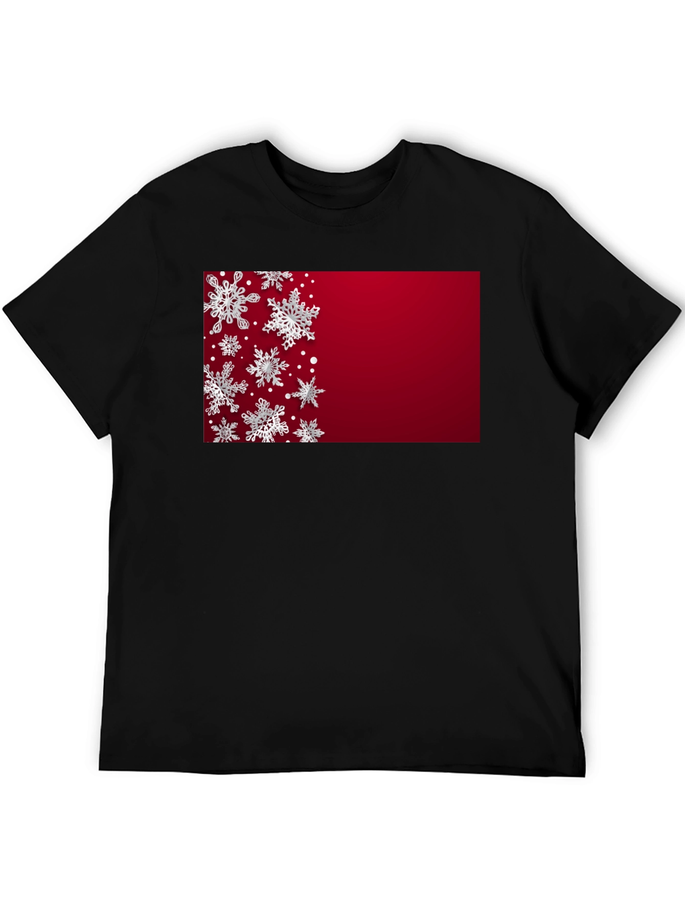 Snowflake Pattern Holiday T-Shirt