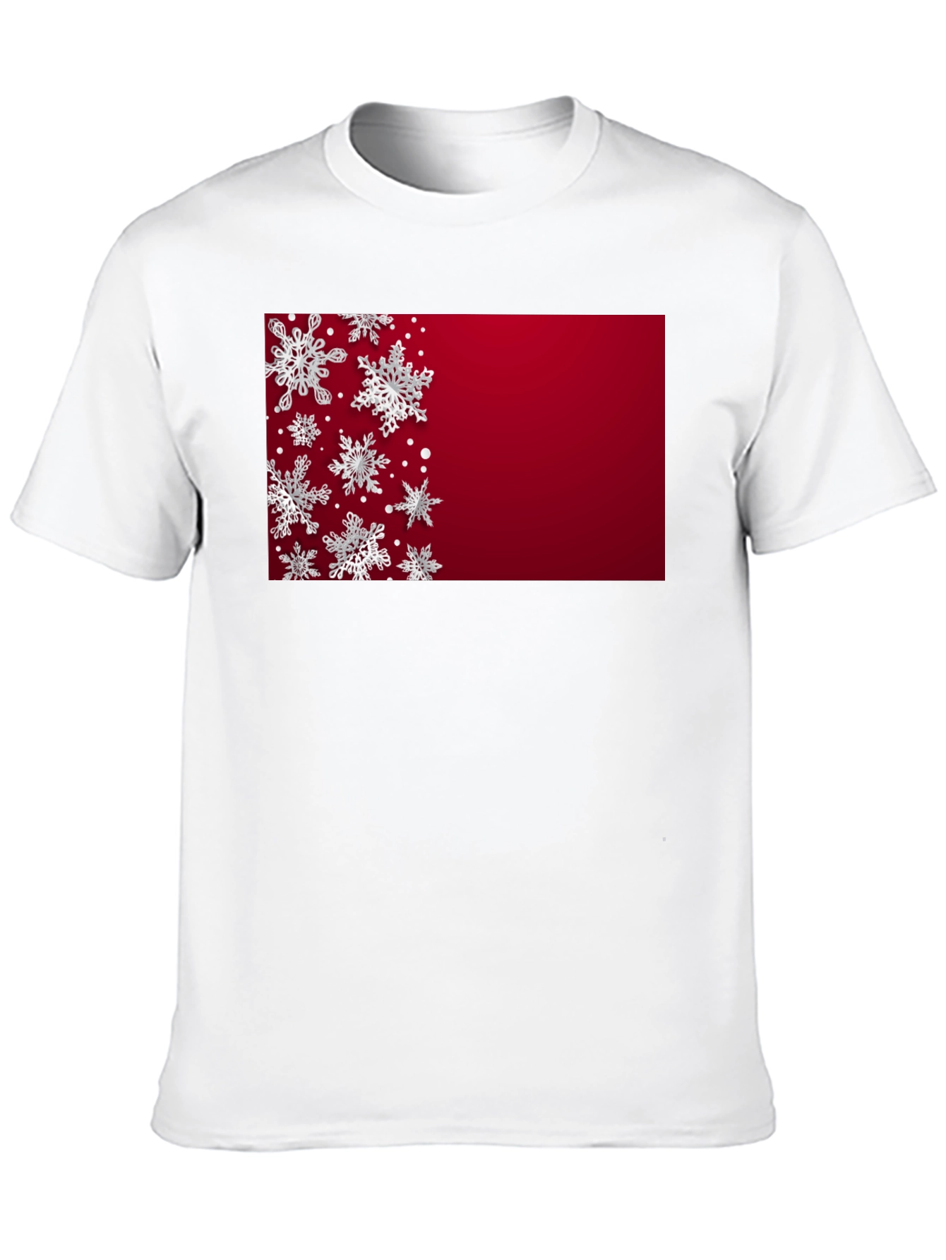 Snowflake Pattern Holiday T-Shirt
