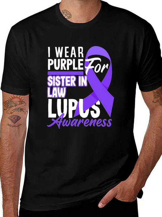 Purple Lupus Awareness T-Shirt: Sister In Law Support Tee