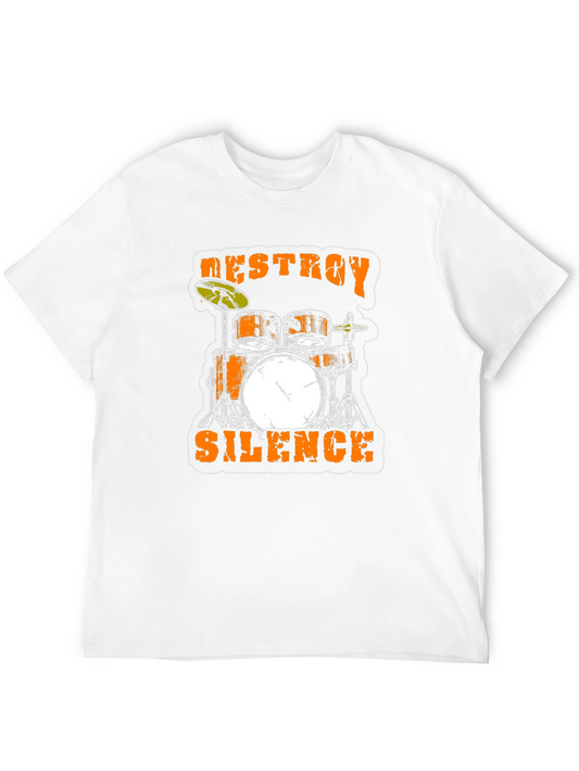 Destroy Silence Drum Set Black T-Shirt