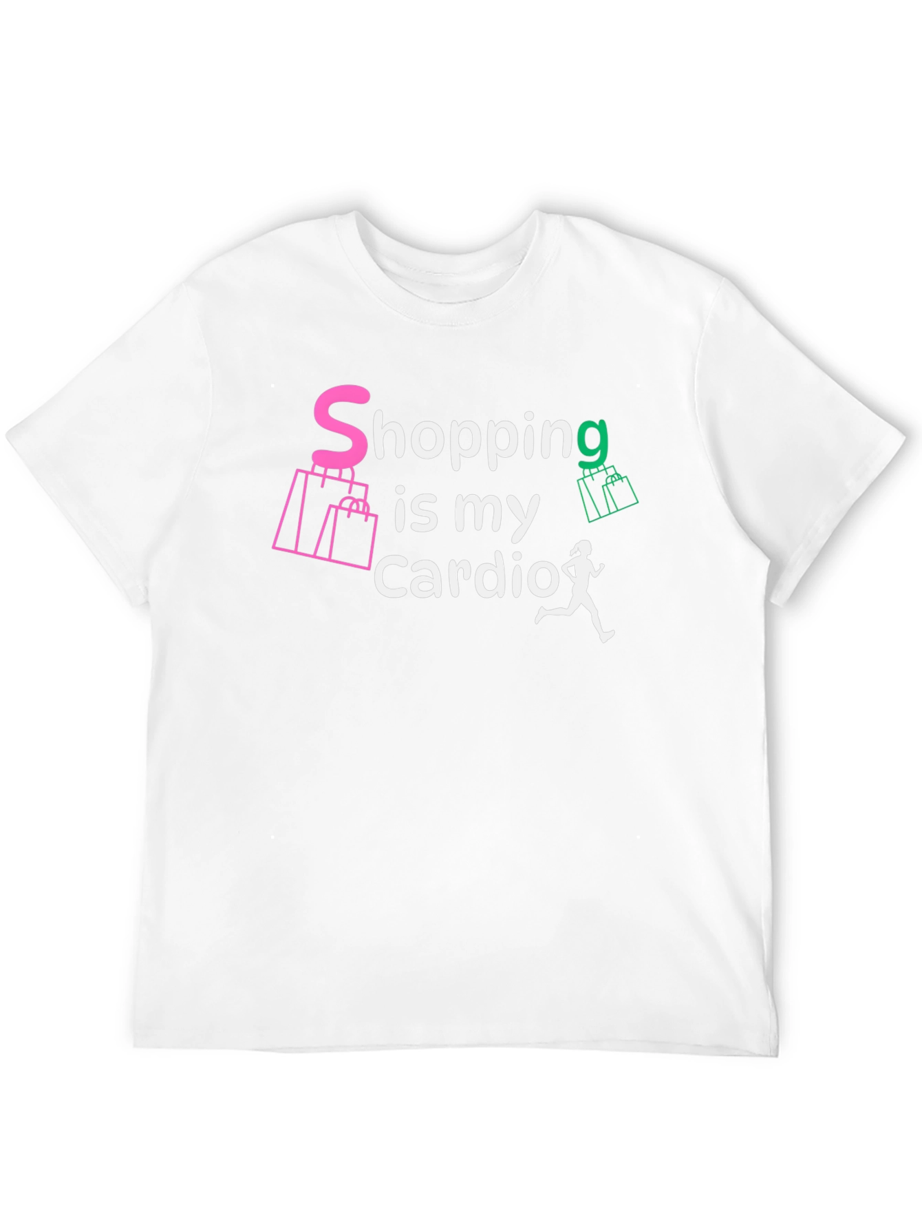 Shopping is My Cardio Black Graphic Tee