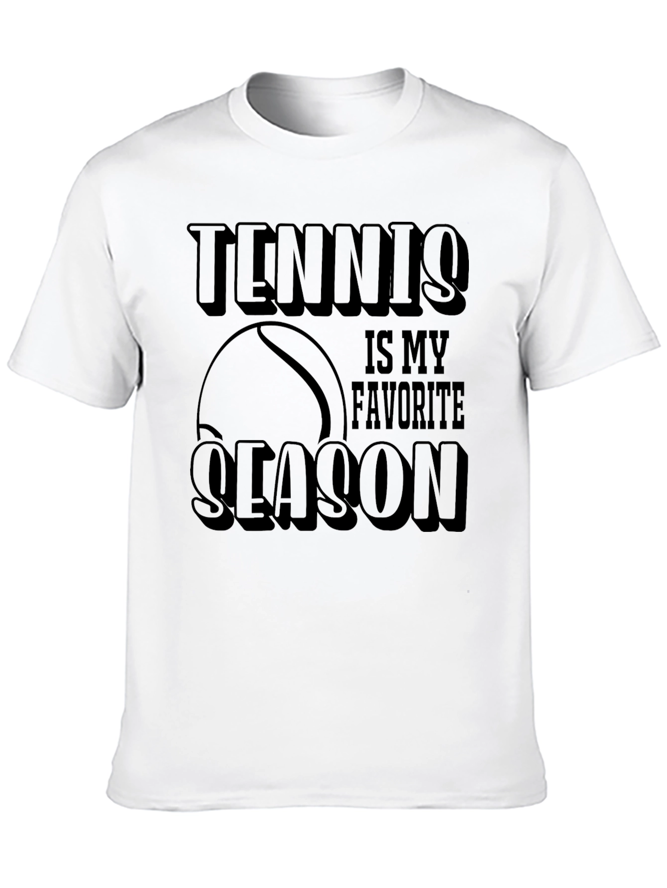 Tennis Is My Favorite Season Black T-Shirt