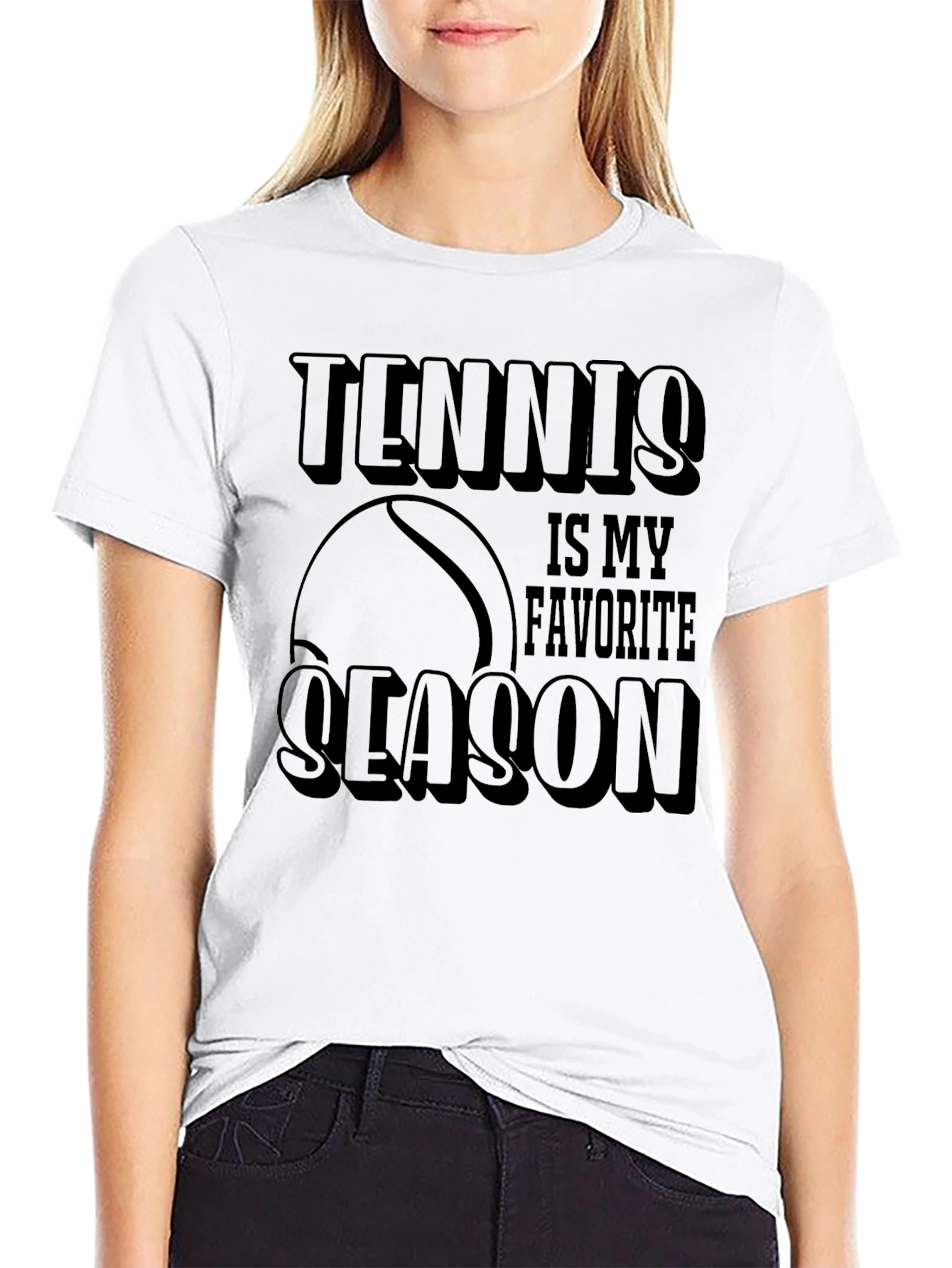 Tennis Is My Favorite Season Black T-Shirt