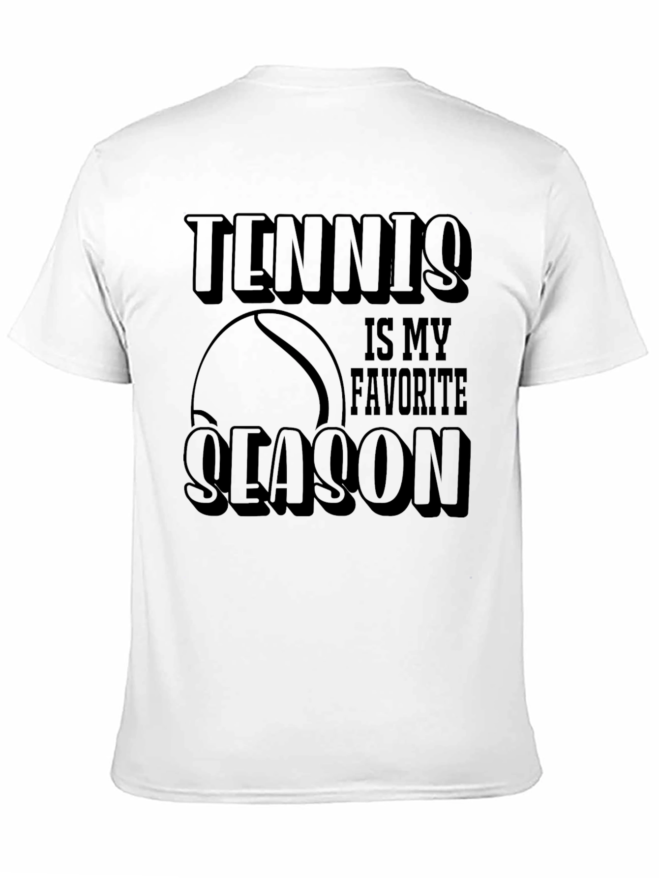Tennis Is My Favorite Season Black T-Shirt