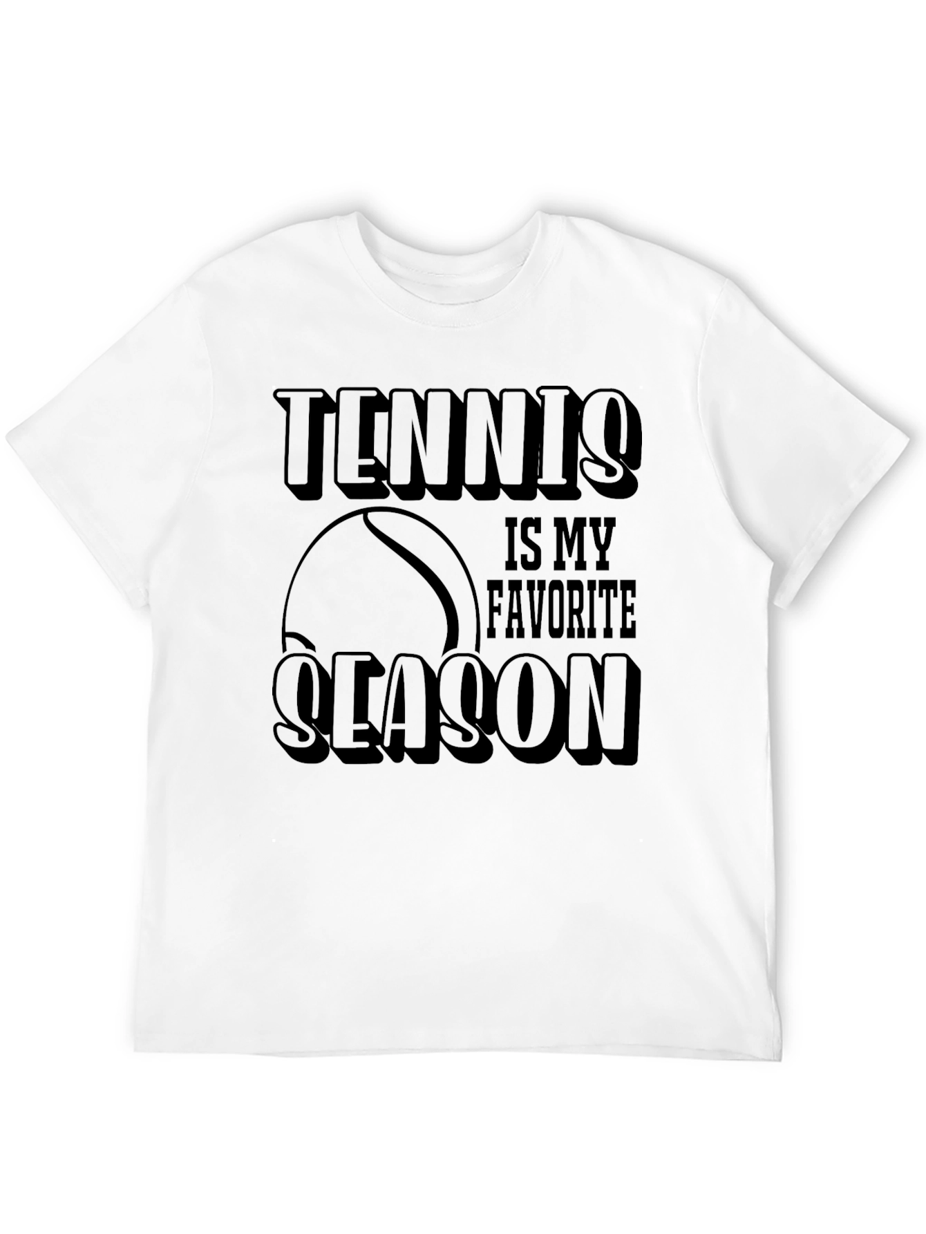 Tennis Is My Favorite Season Black T-Shirt