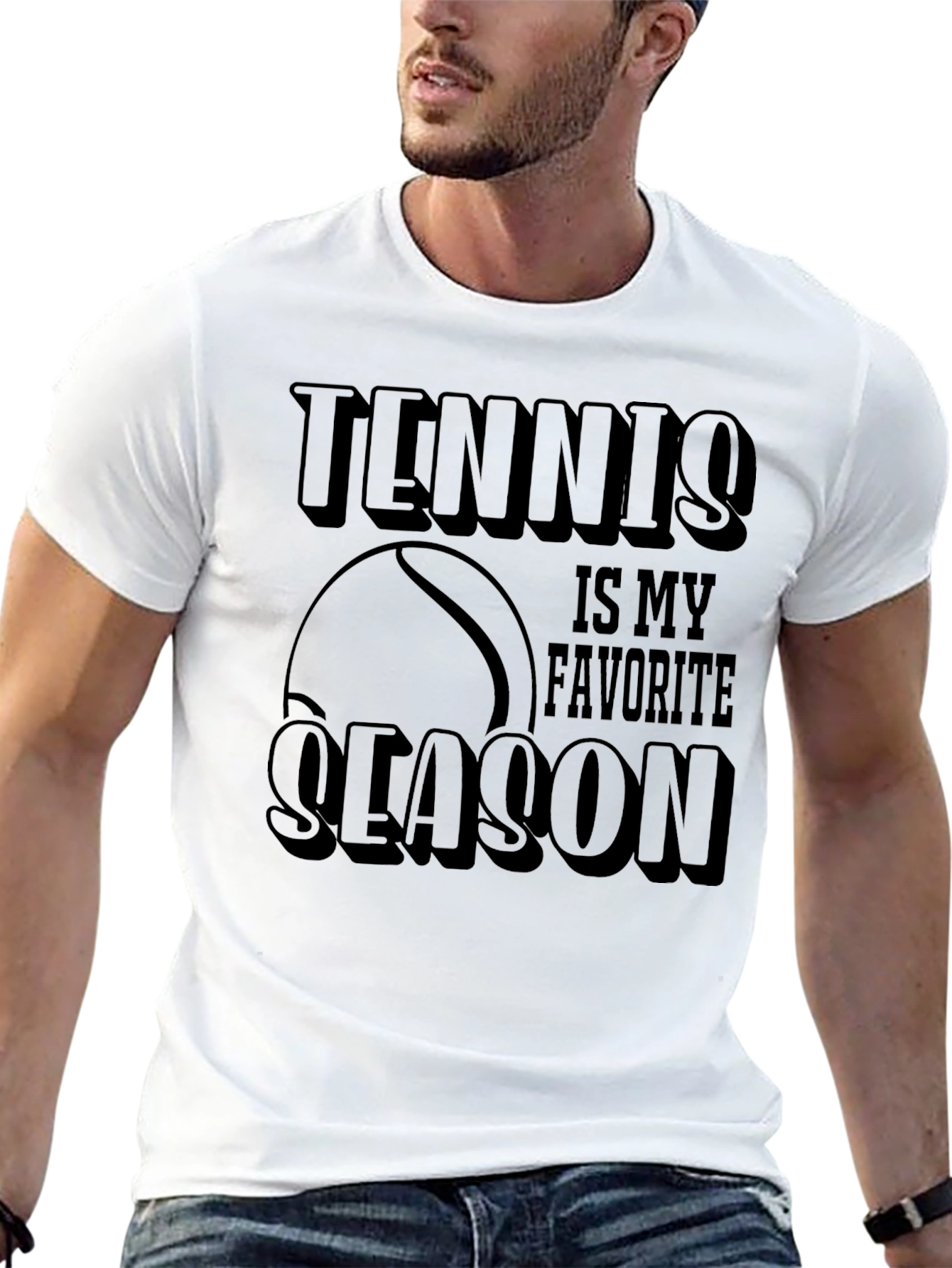Tennis Is My Favorite Season Black T-Shirt