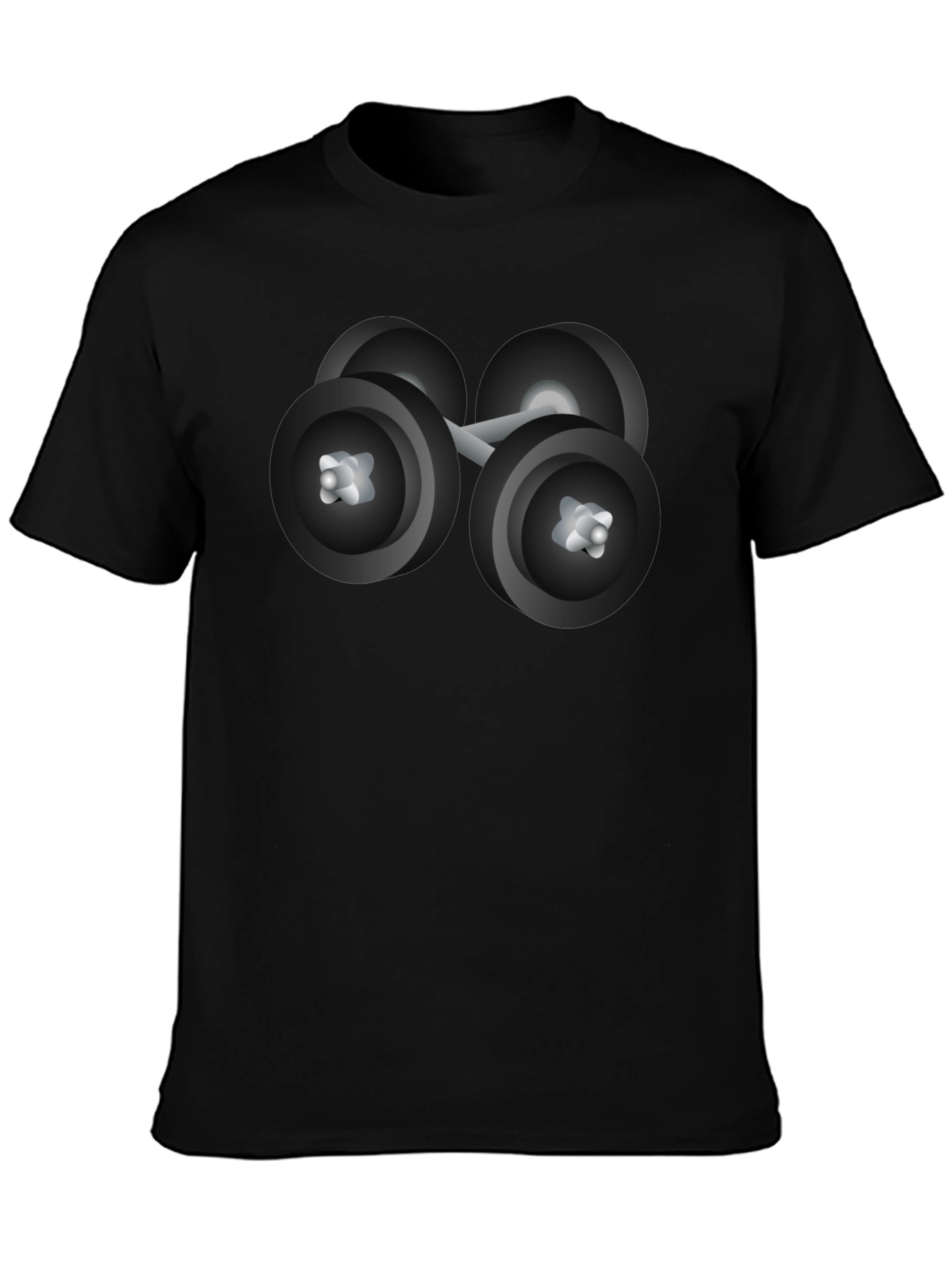 Dumbbell Graphic Tee - Fitness Lovers Black T-Shirt