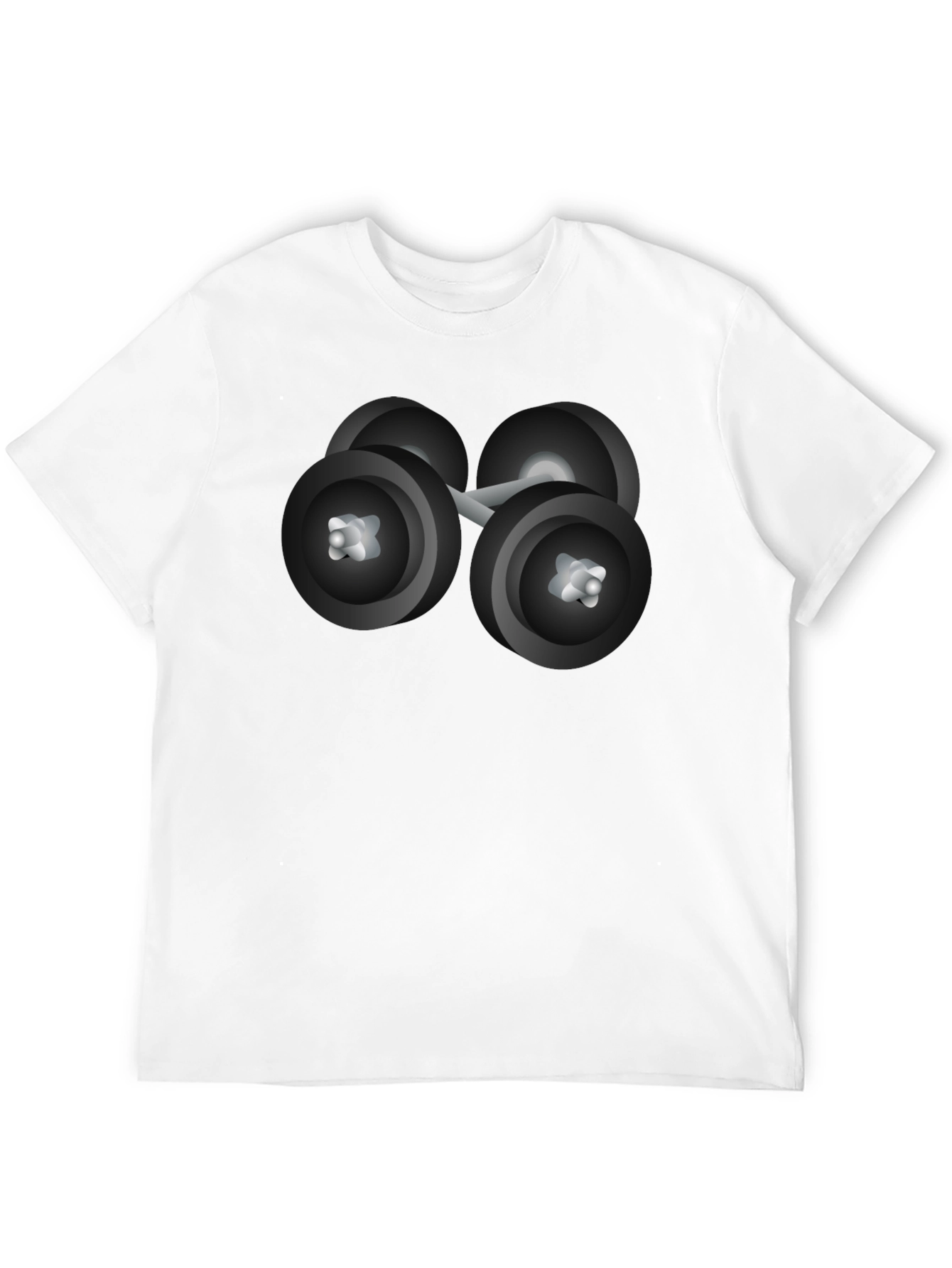 Dumbbell Graphic Tee - Fitness Lovers Black T-Shirt