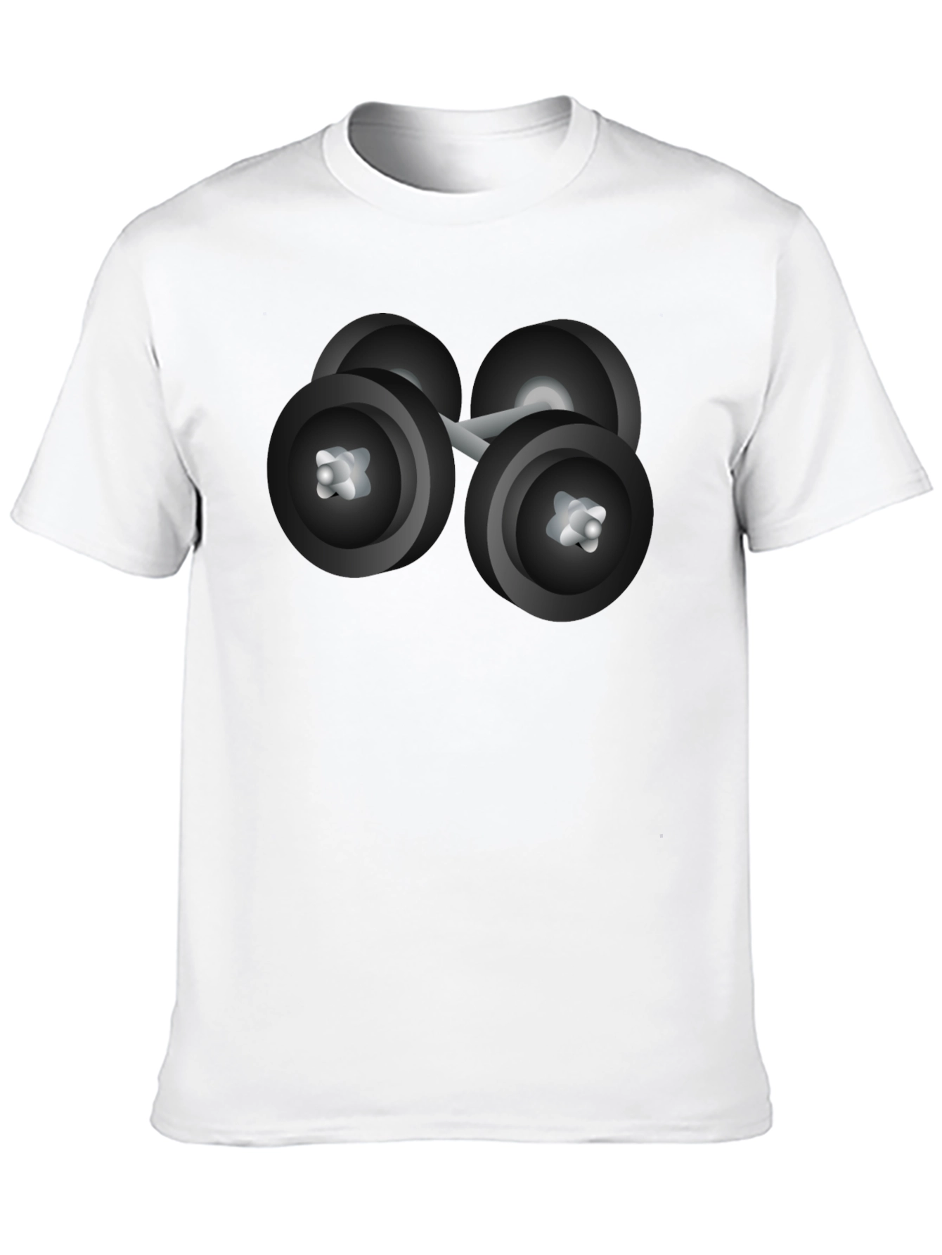 Dumbbell Graphic Tee - Fitness Lovers Black T-Shirt
