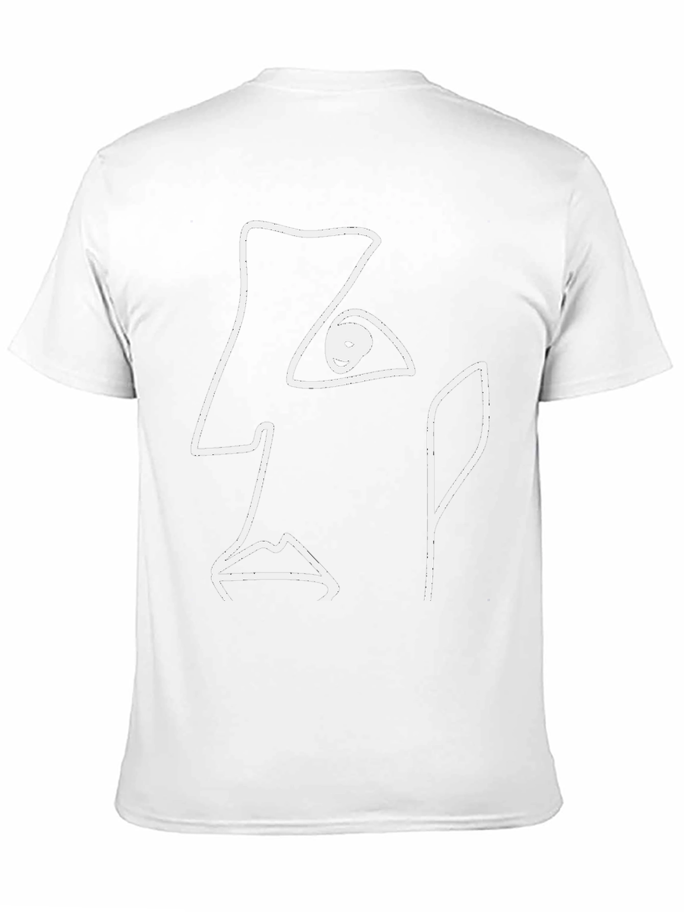 Abstract Face Graphic Tee - Modern Art T-Shirt