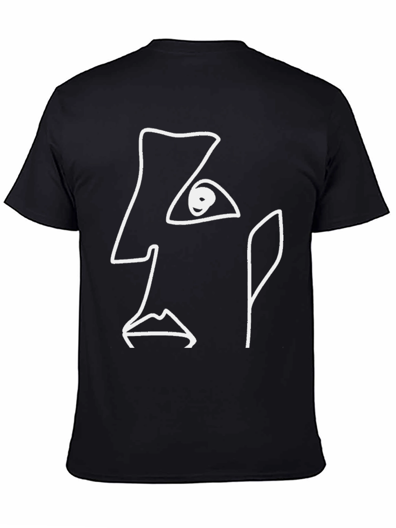 Abstract Face Graphic Tee - Modern Art T-Shirt