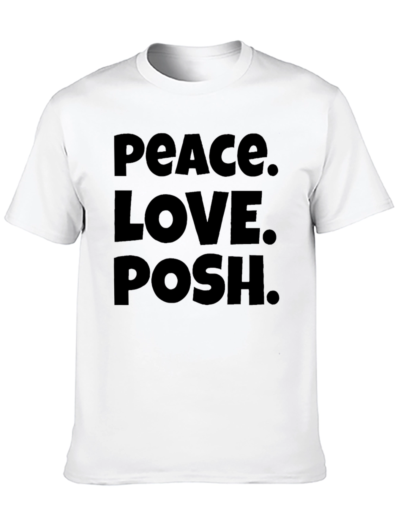 Peace Love Posh Black T-Shirt