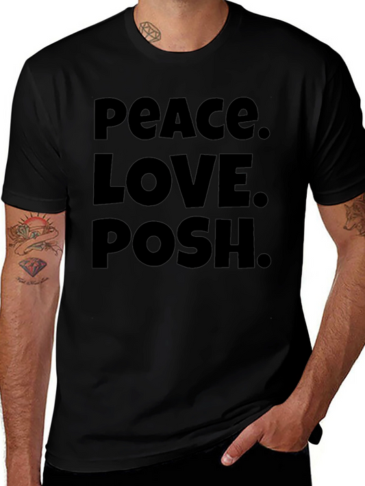Peace Love Posh Black T-Shirt