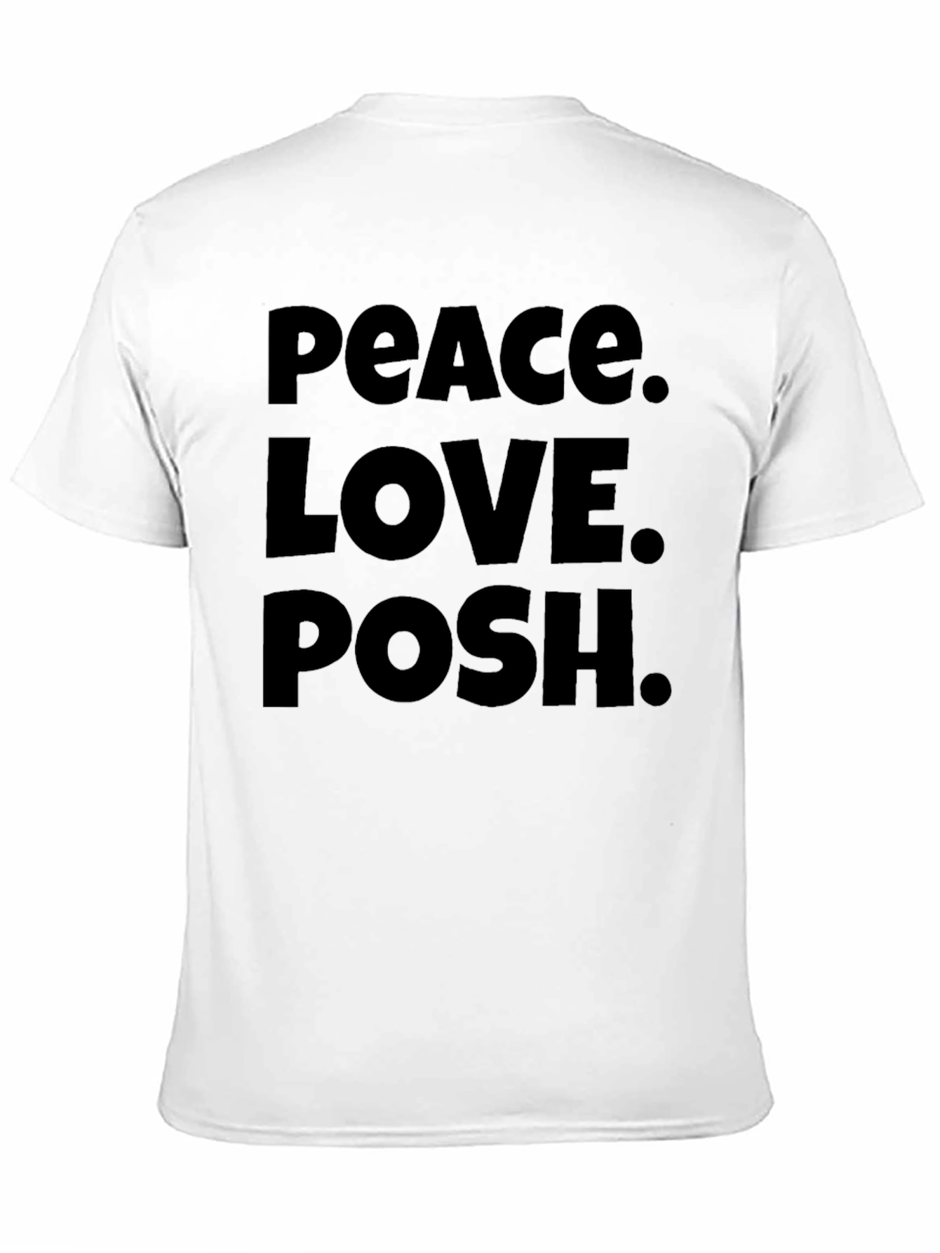 Peace Love Posh Black T-Shirt