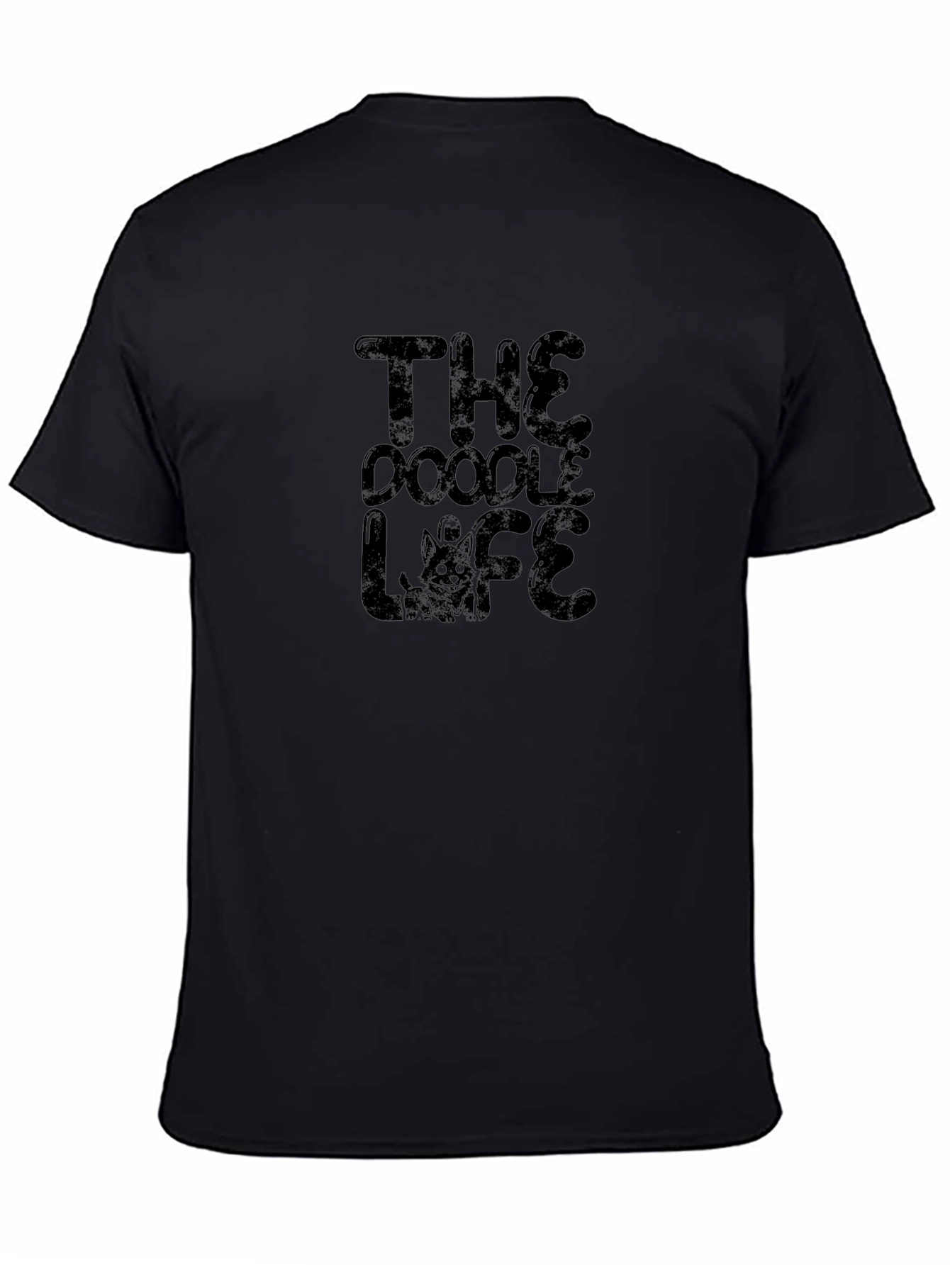 The Doodle Life T-Shirt - Black Crew Neck Tee
