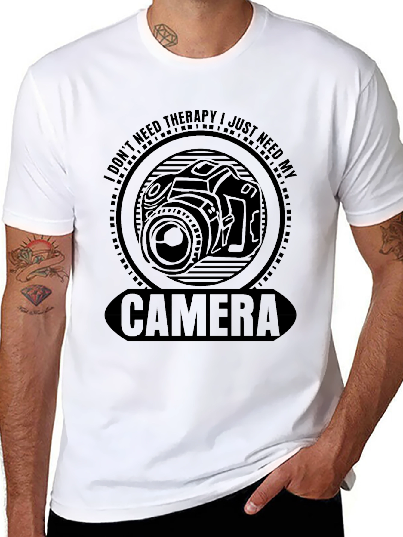 Camera Therapy Graphic T-Shirt - Photography Lover Tee