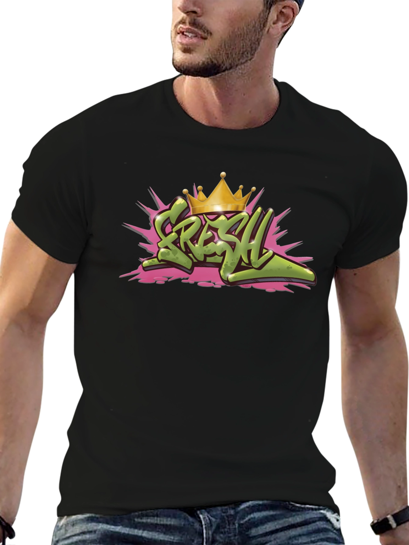 Fresh Crown Graphic Black T-Shirt