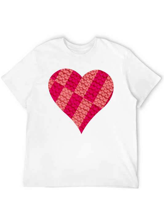 Knitted Heart Graphic Tee - Love & Comfort
