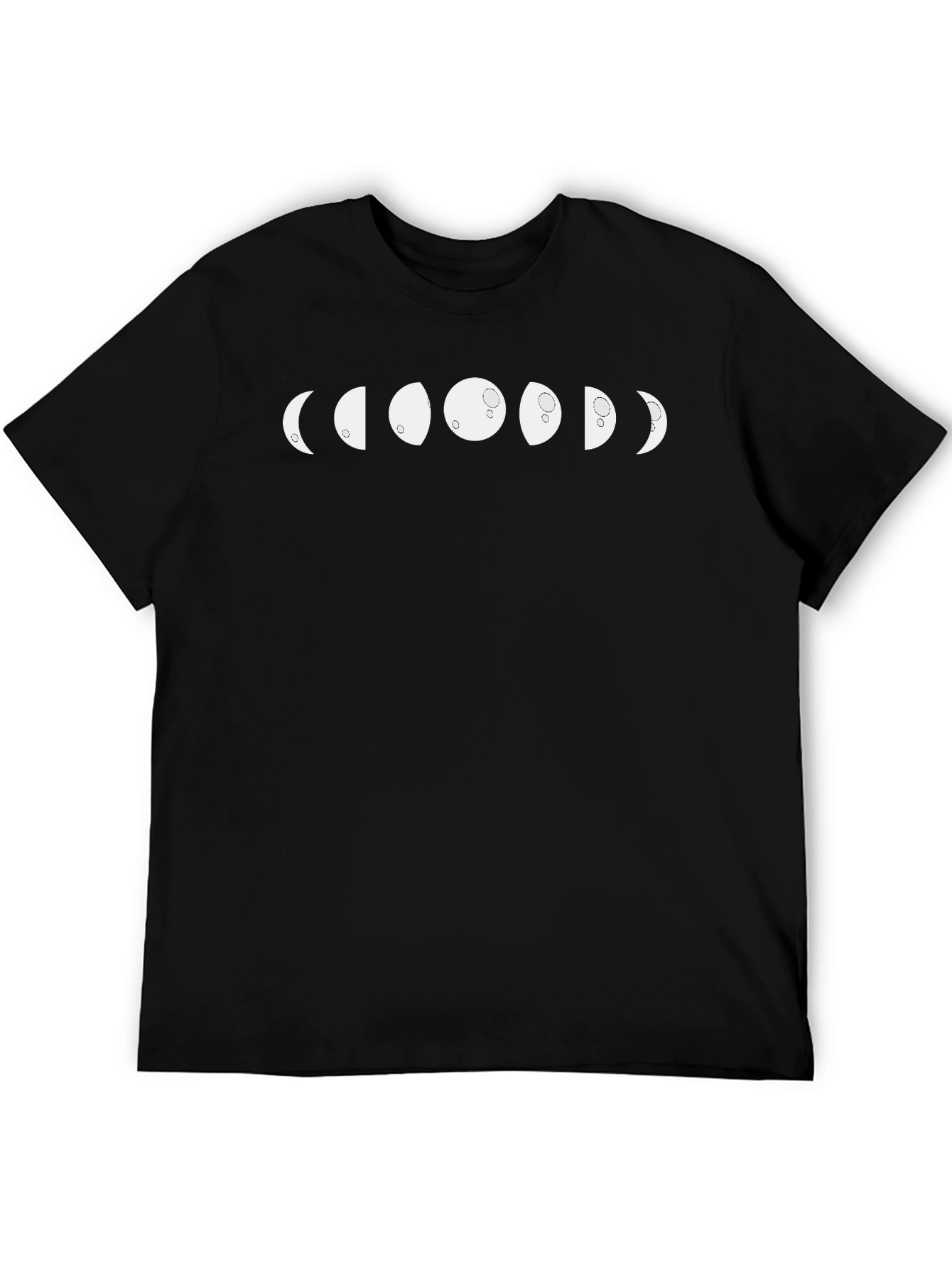 Lunar Phase T-Shirt - Mens Black Crew Neck Tee