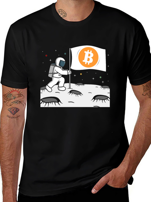 Bitcoin Astronaut T-Shirt - Crypto Moon Landing Tee