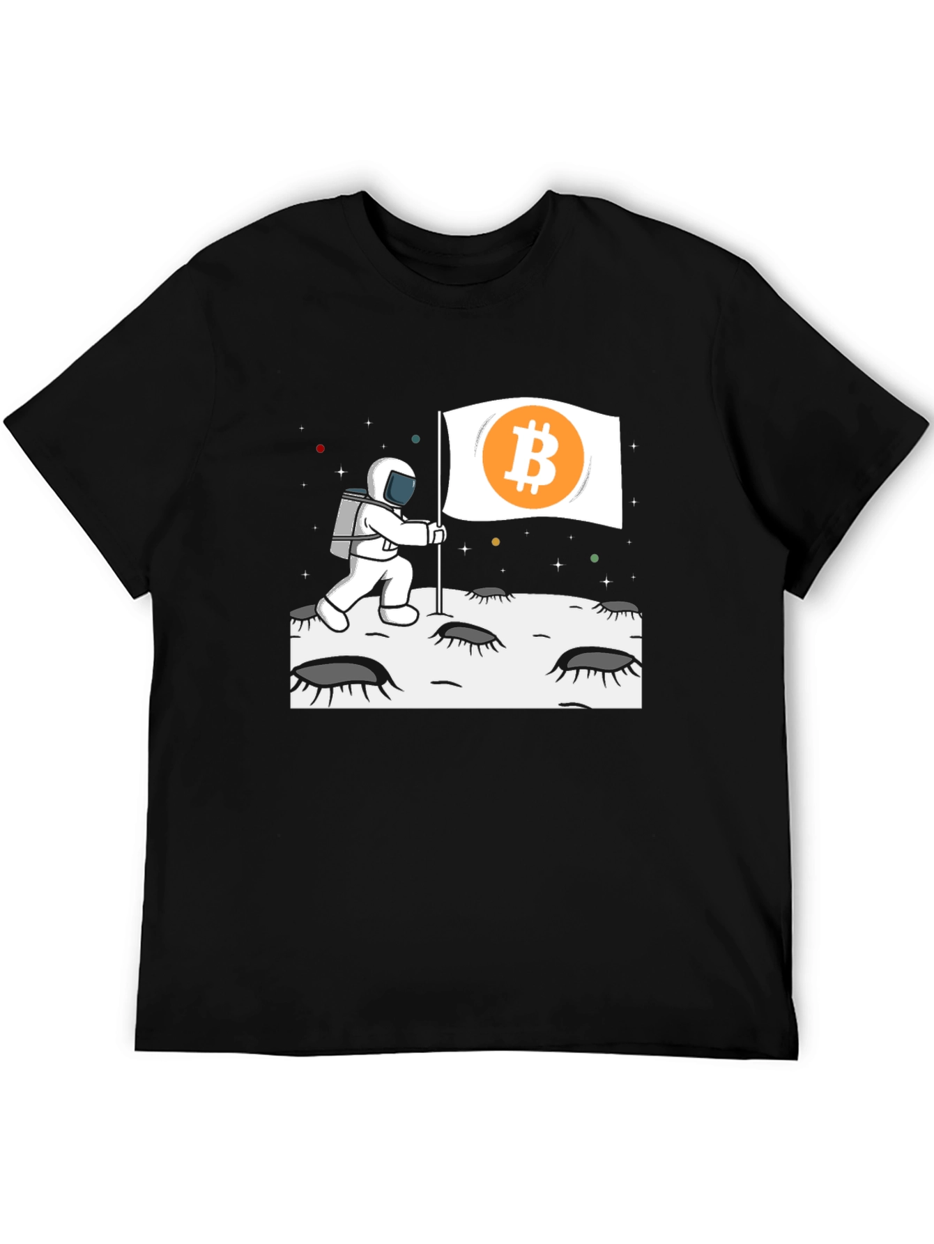 Bitcoin Astronaut T-Shirt - Crypto Moon Landing Tee