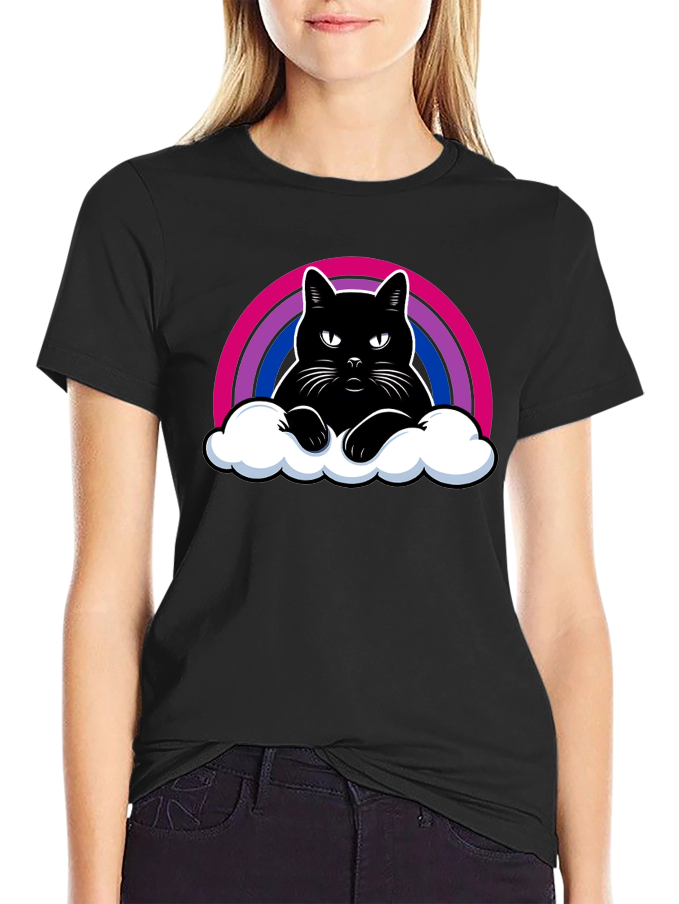 Bi Pride Rainbow Cat T-Shirt