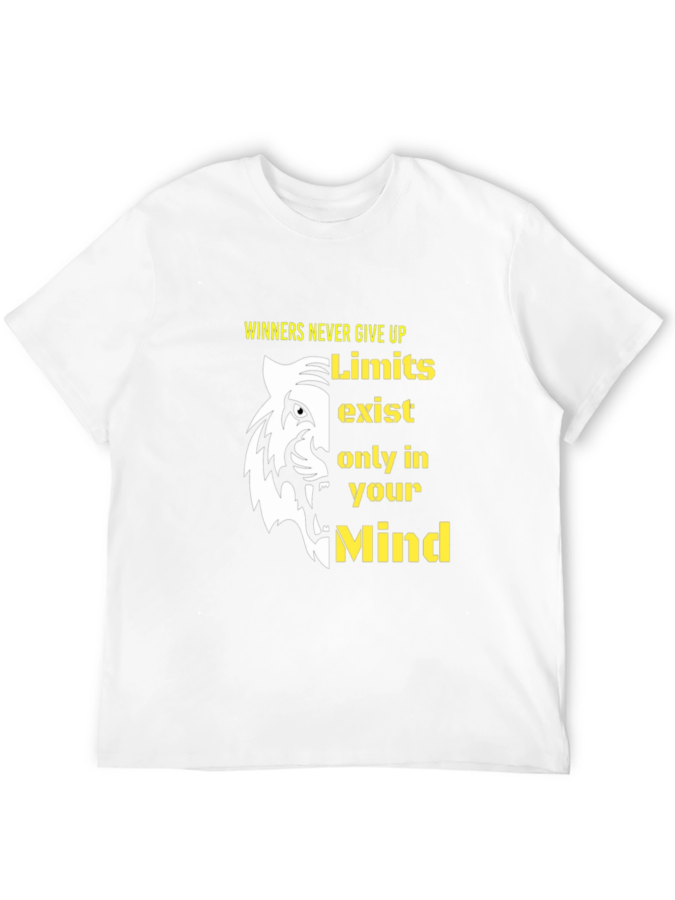 Motivational Tiger Graphic Print T-Shirt