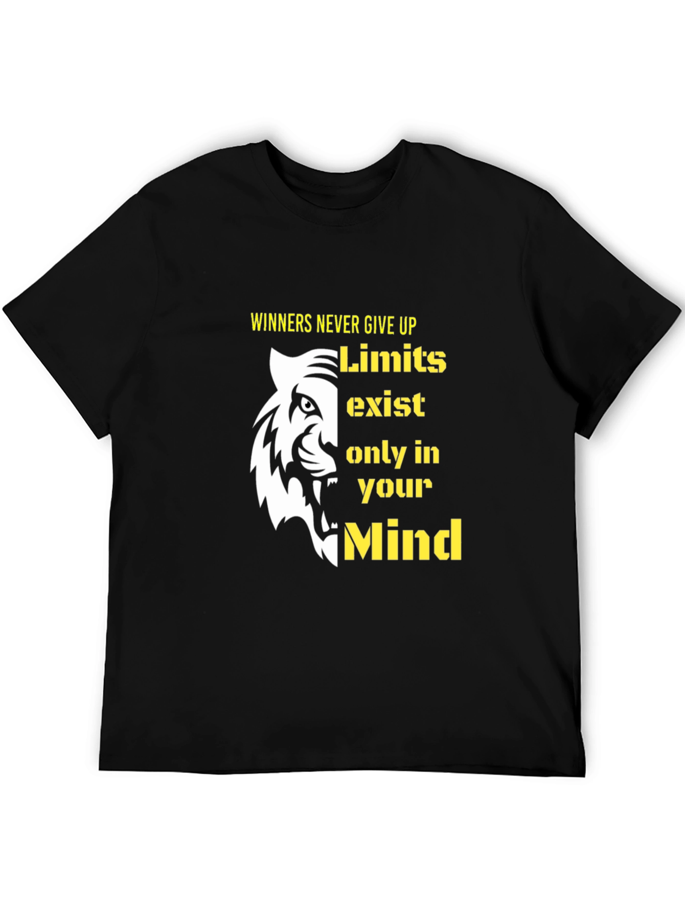 Motivational Tiger Graphic Print T-Shirt