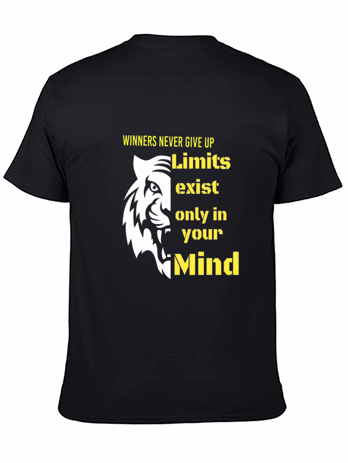 Motivational Tiger Graphic Print T-Shirt