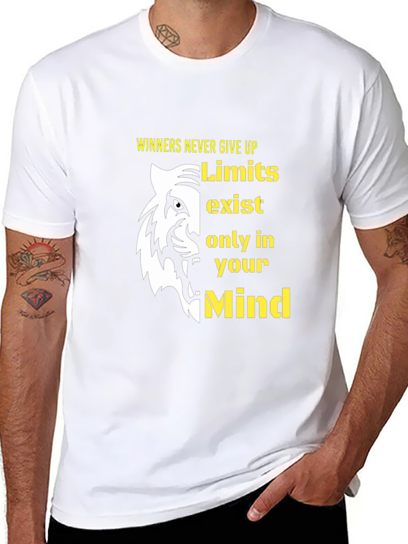 Motivational Tiger Graphic Print T-Shirt