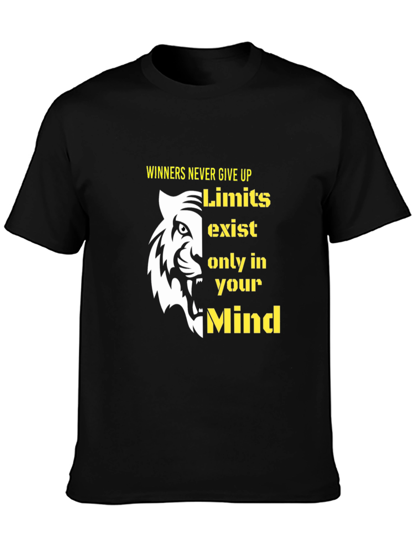Motivational Tiger Graphic Print T-Shirt