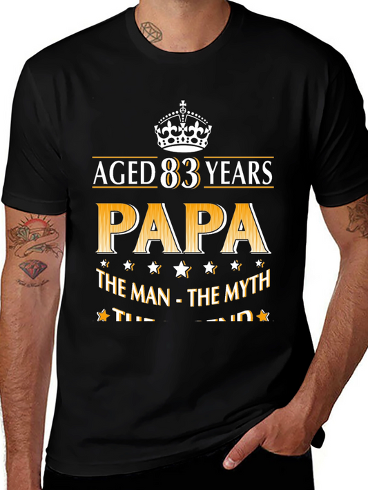 Aged 83 Years Papa T-Shirt - Man Myth Legend