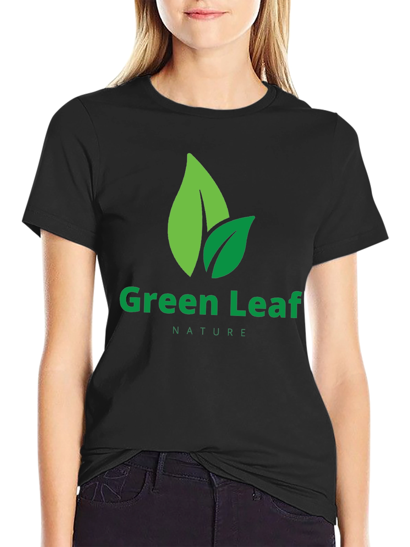 Green Leaf Nature T-Shirt - Eco-Friendly Design