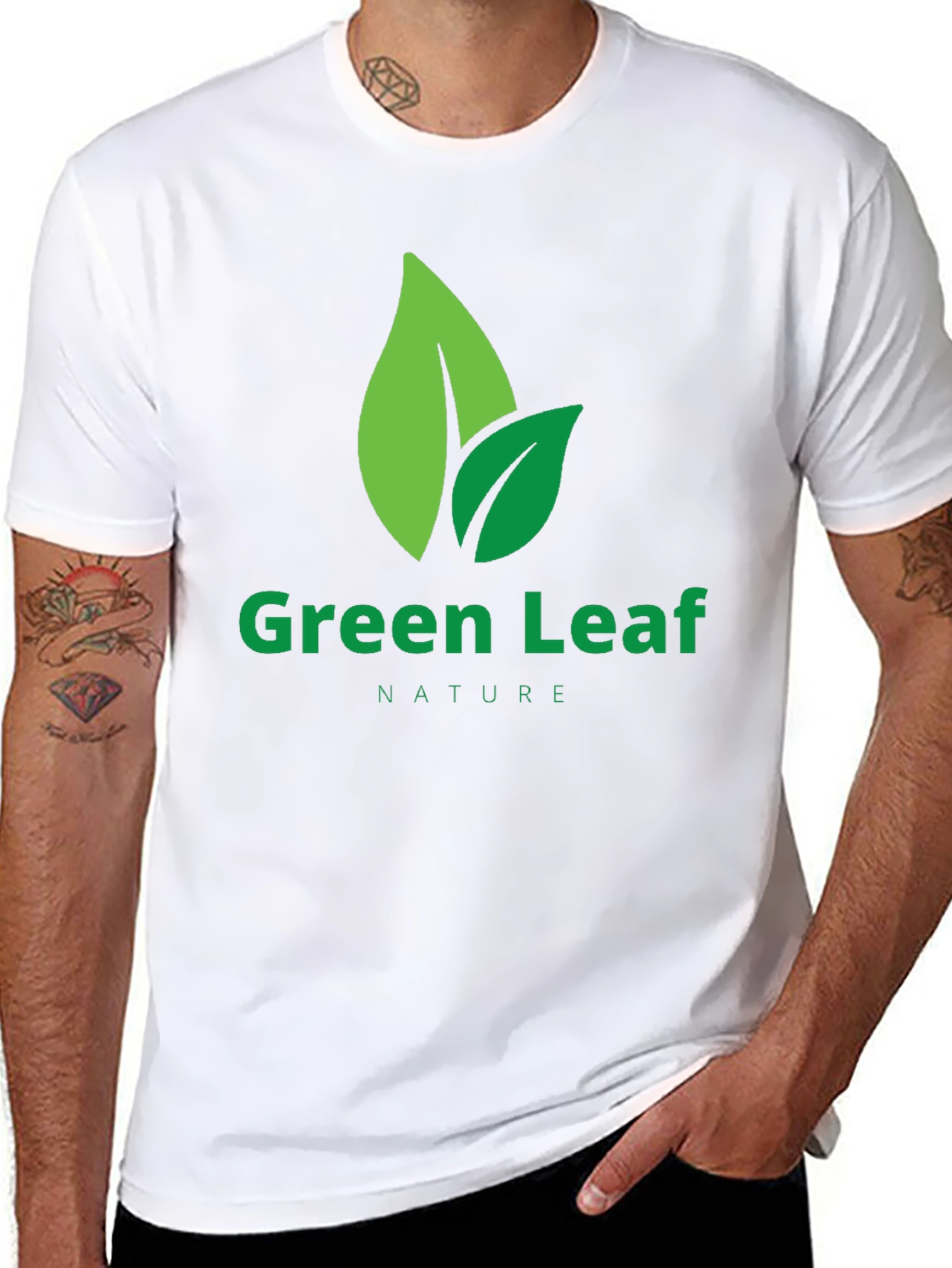 Green Leaf Nature T-Shirt - Eco-Friendly Design