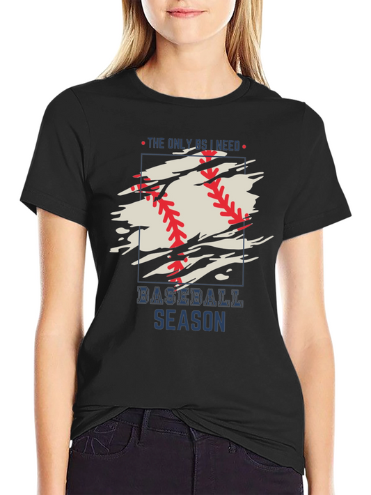 Baseball Season Graphic Tee - Mens Black T-Shirt