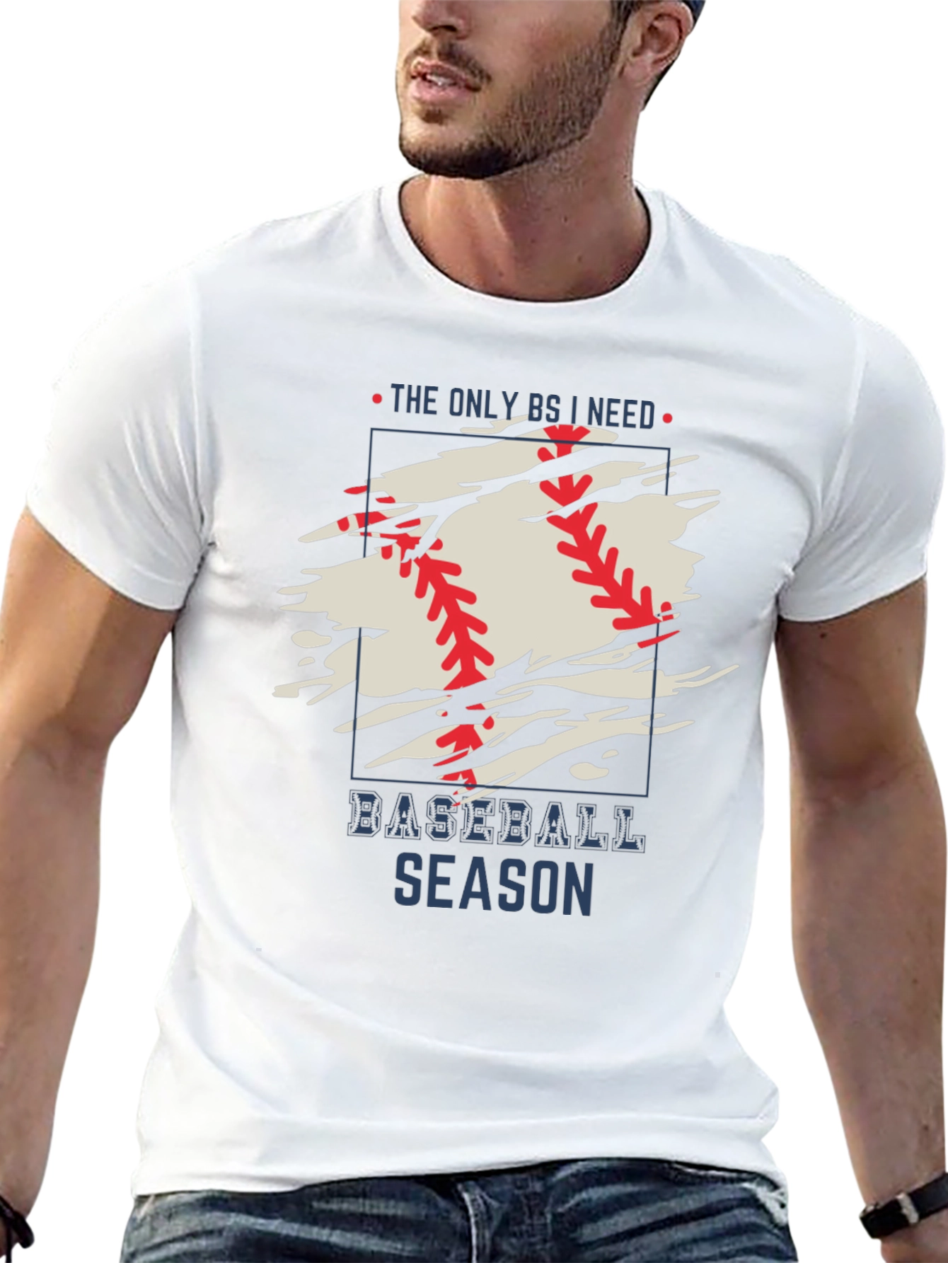 Baseball Season Graphic Tee - Mens Black T-Shirt