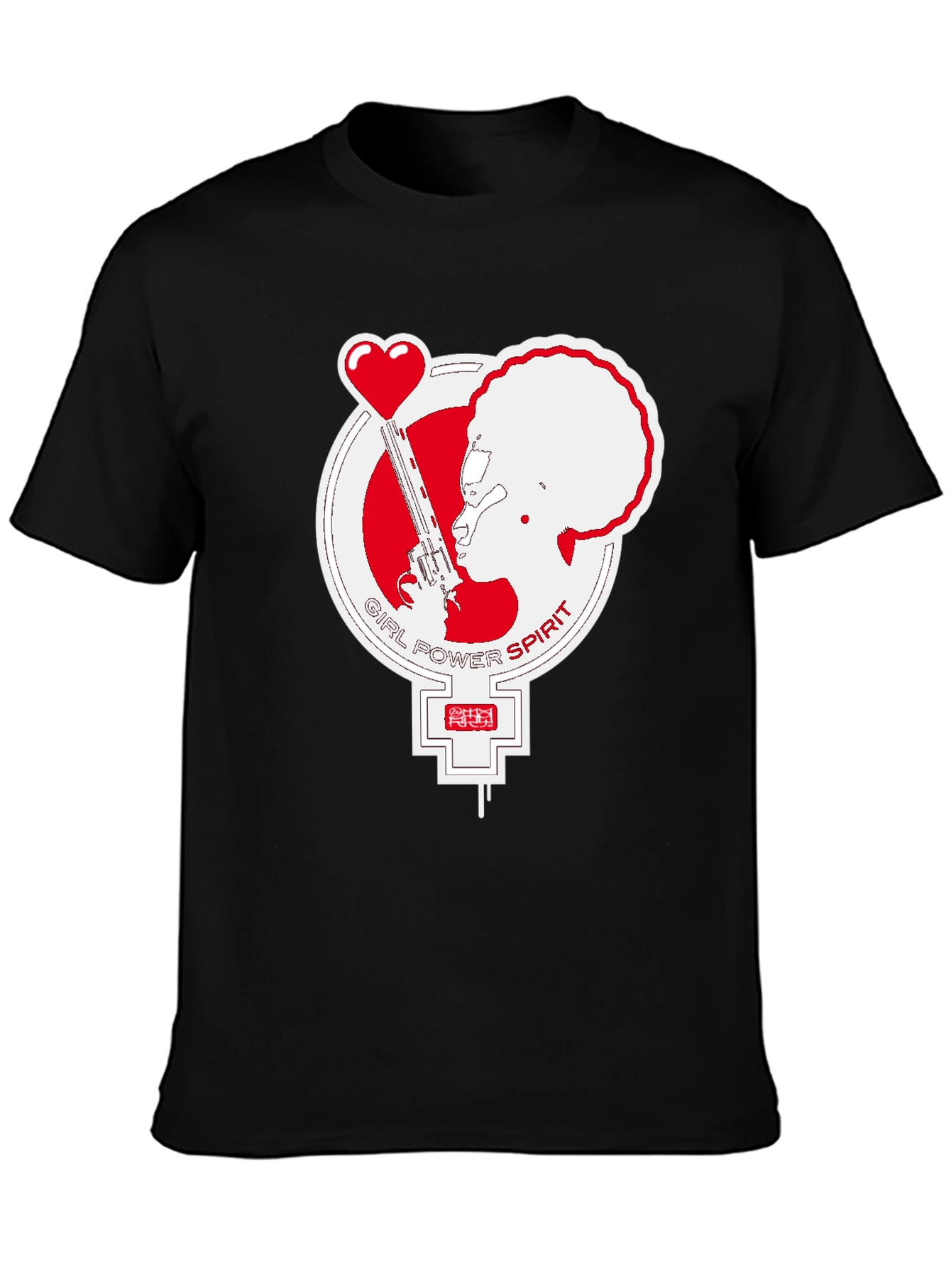 Girl Power Spirit Black T-Shirt