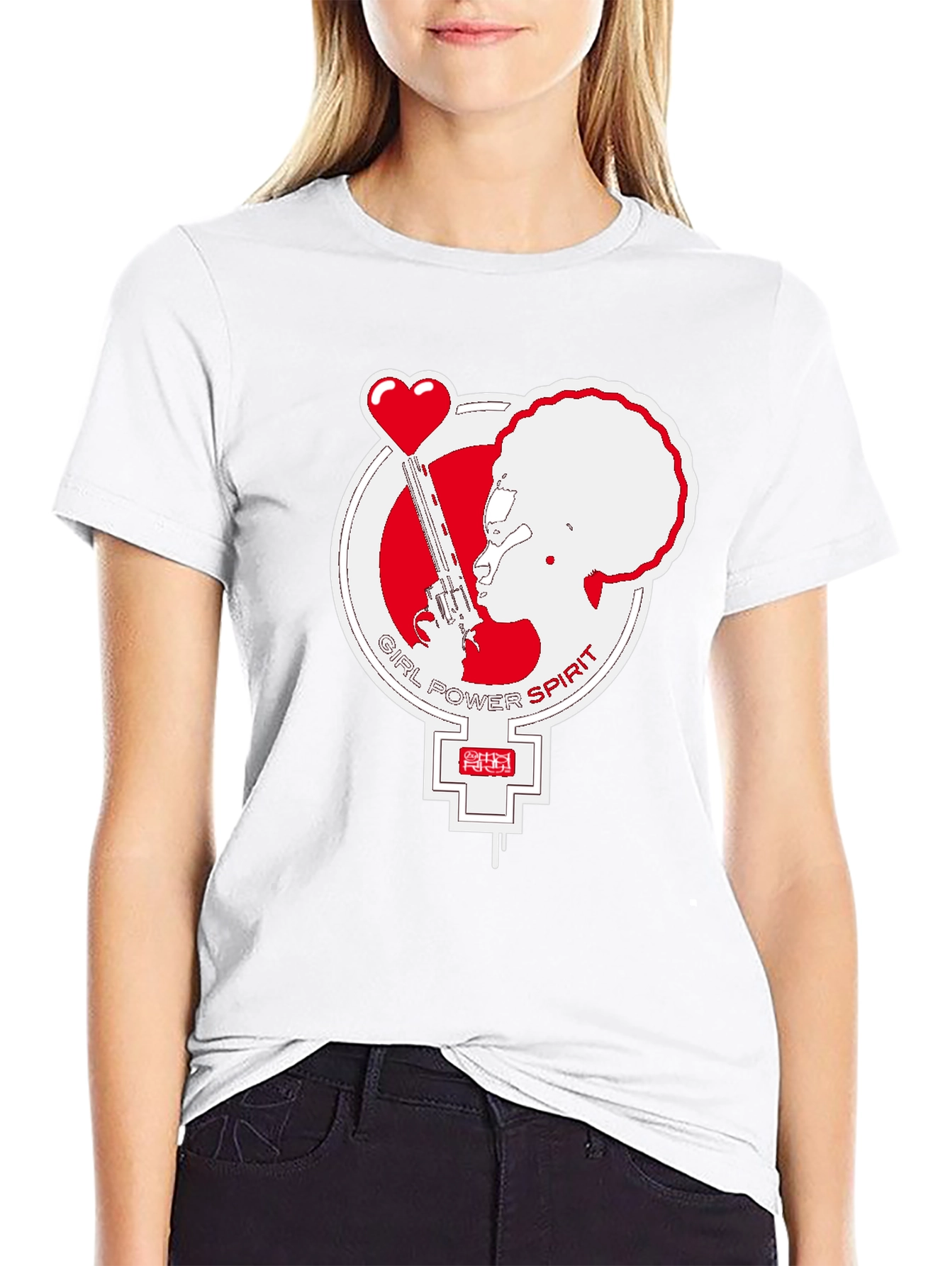 Girl Power Spirit Black T-Shirt