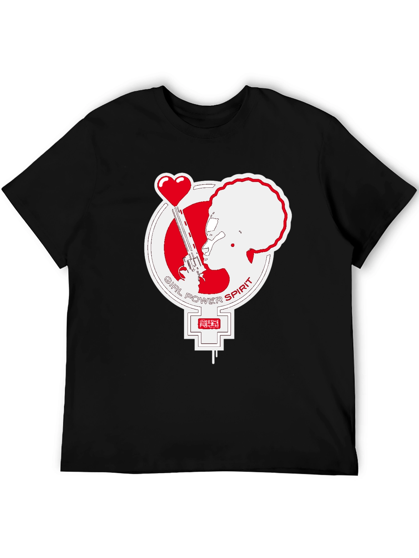 Girl Power Spirit Black T-Shirt