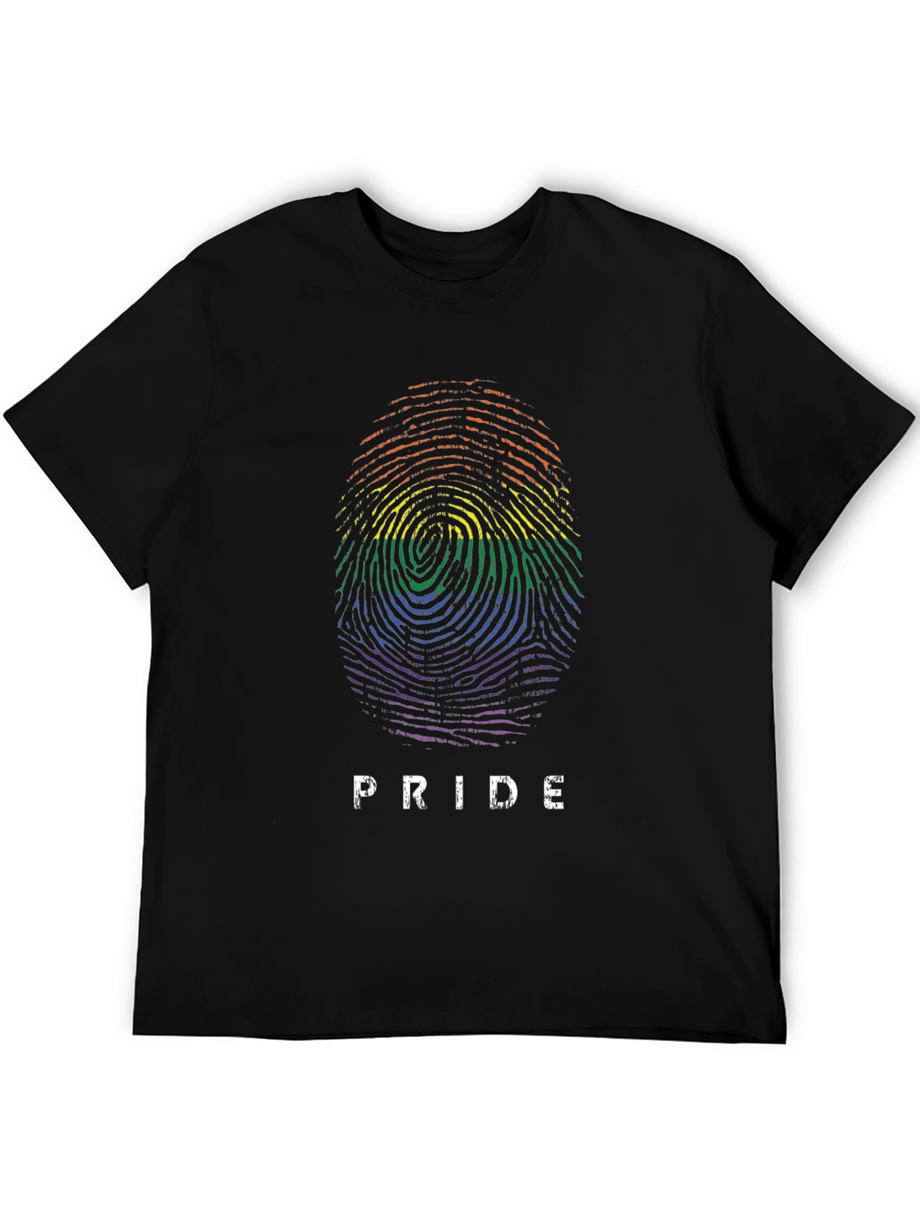 Pride Fingerprint Graphic Tee - Black