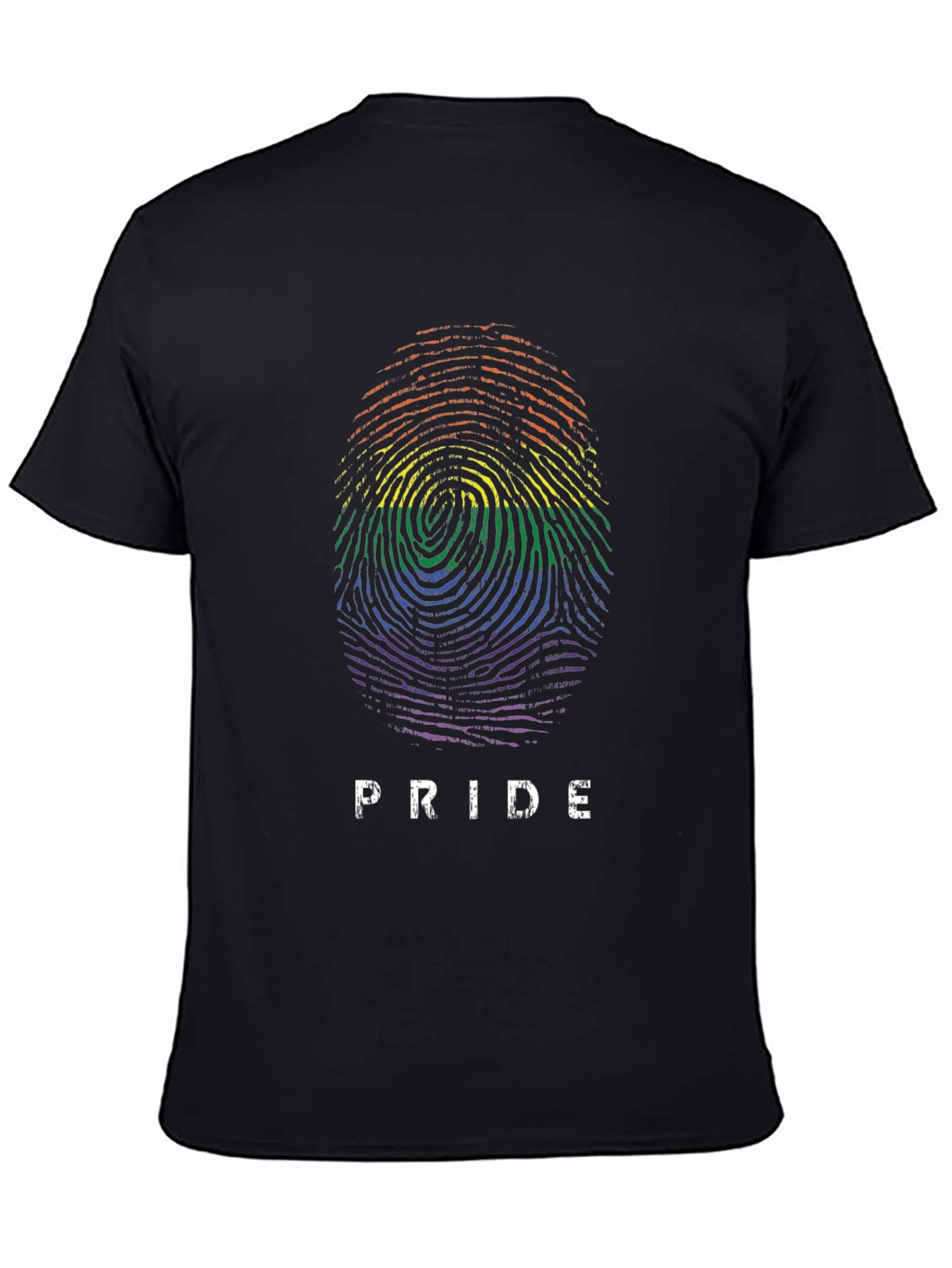 Pride Fingerprint Graphic Tee - Black