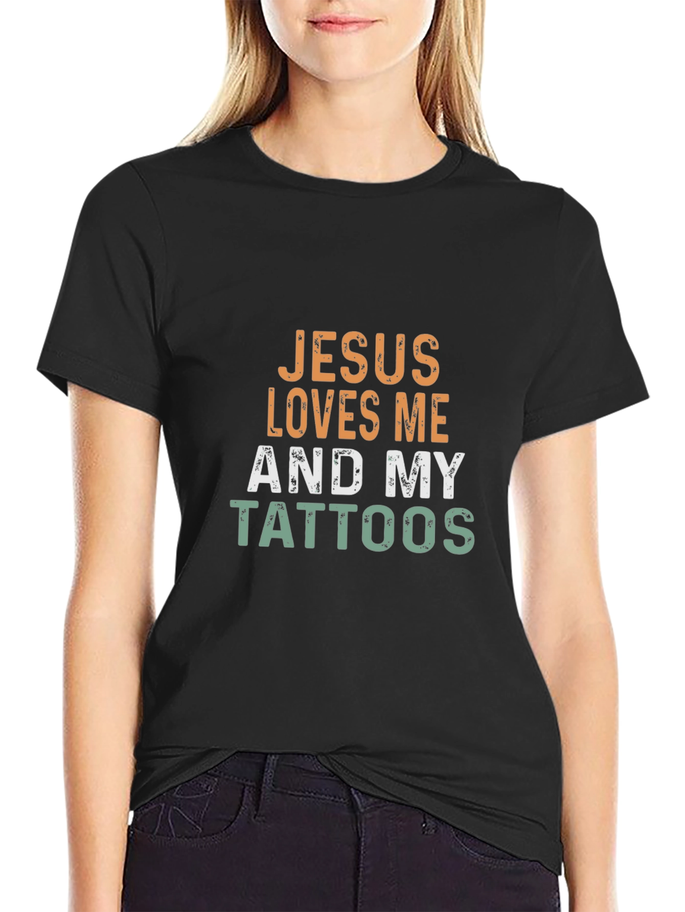Jesus Loves Me & My Tattoos Graphic Tee