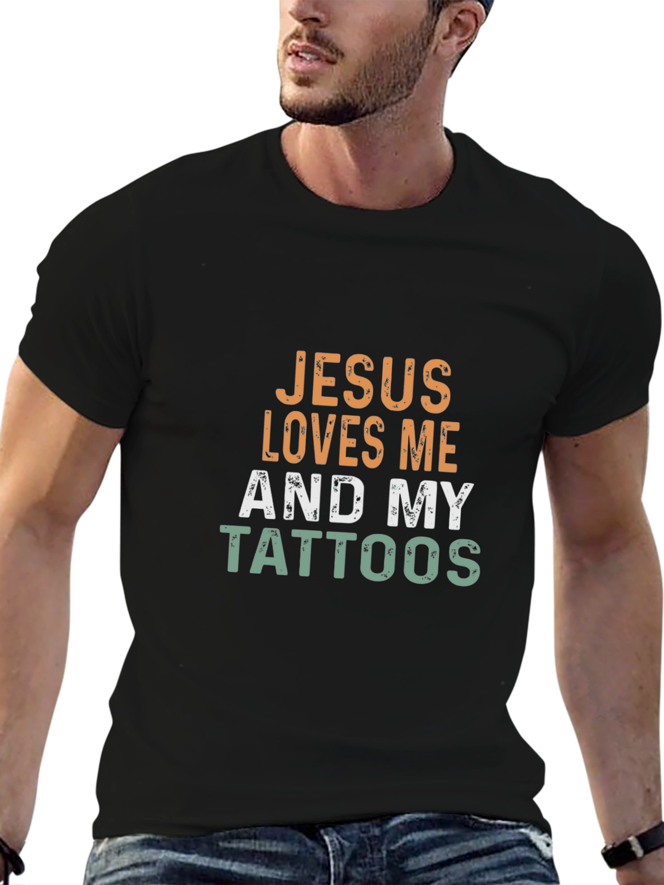 Jesus Loves Me & My Tattoos Graphic Tee