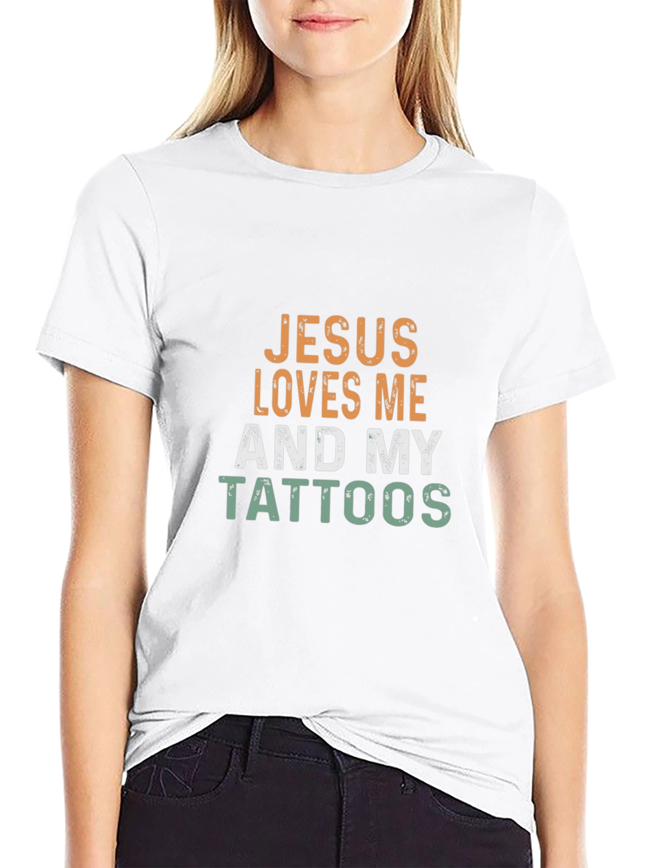 Jesus Loves Me & My Tattoos Graphic Tee