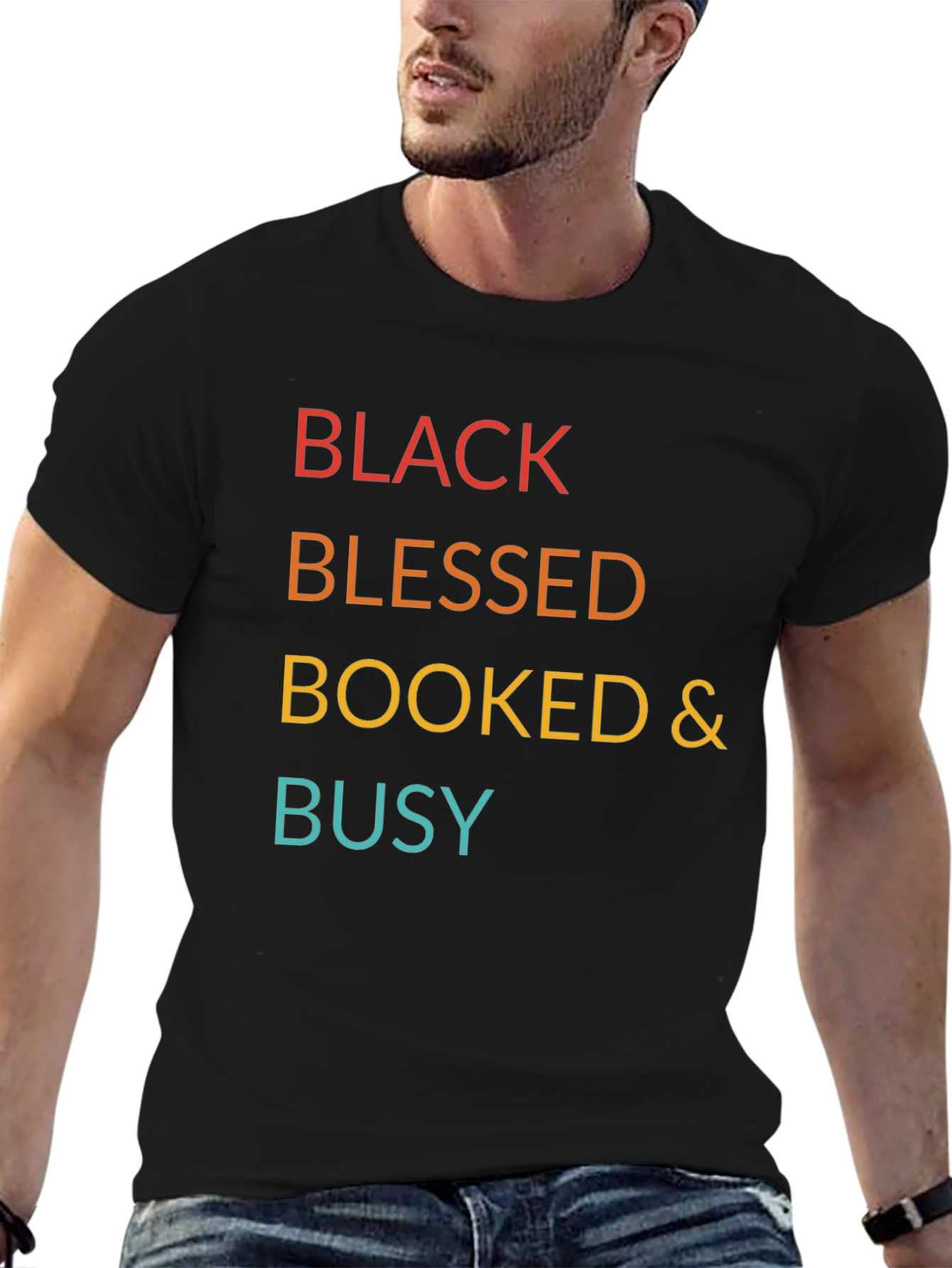 Black Blessed Booked & Busy T-Shirt