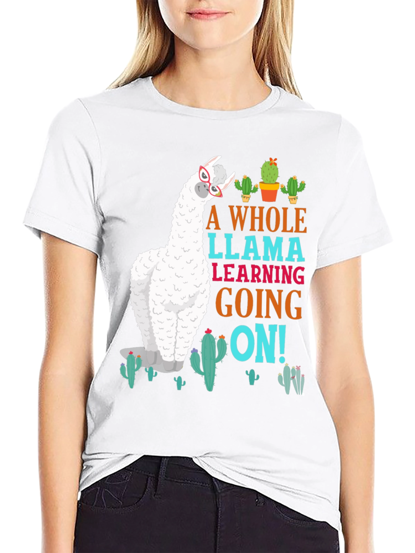 A Whole Llama Learning Going On T-Shirt